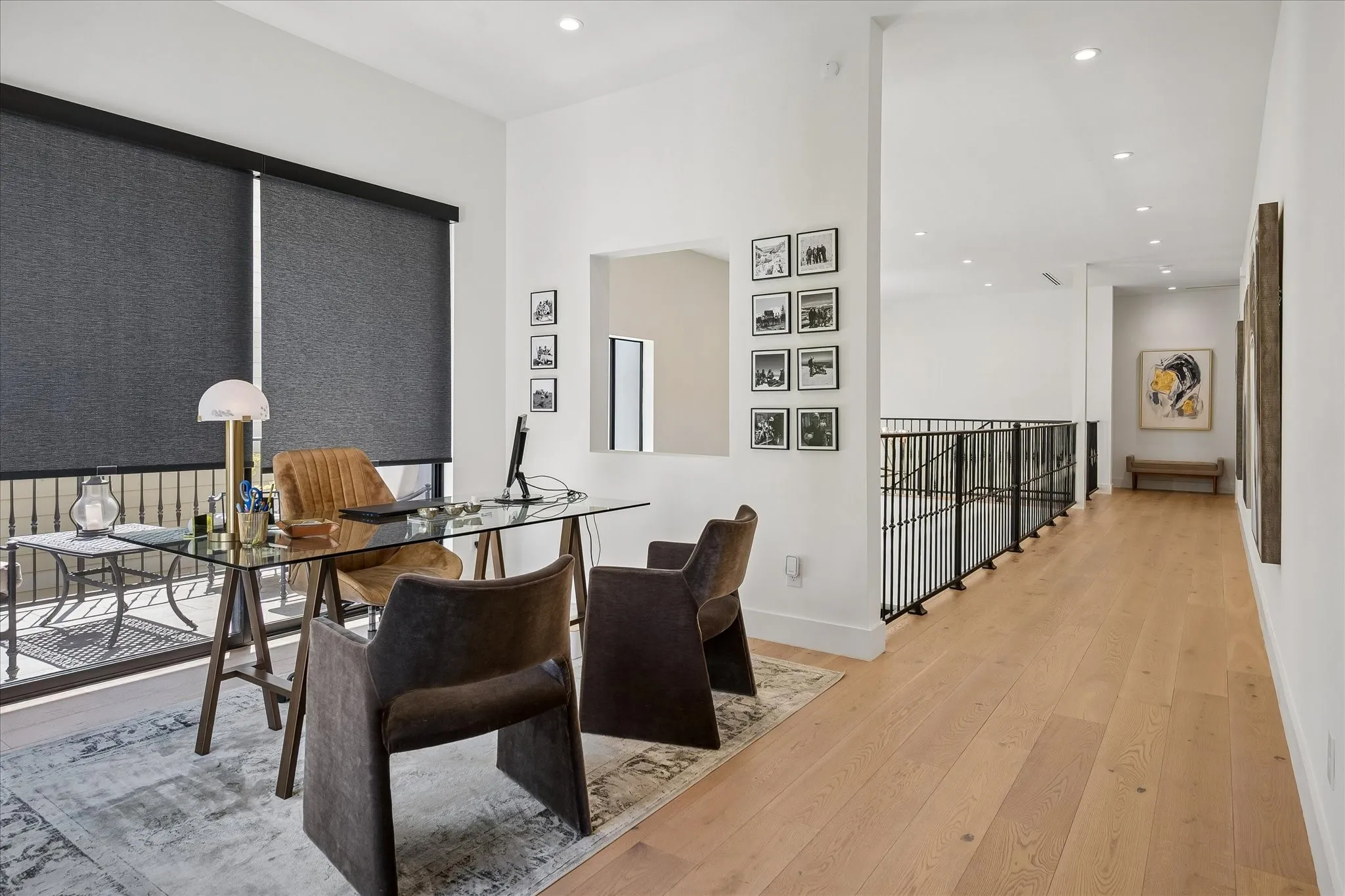 Work from home in light filled office space with outdoor balcony
