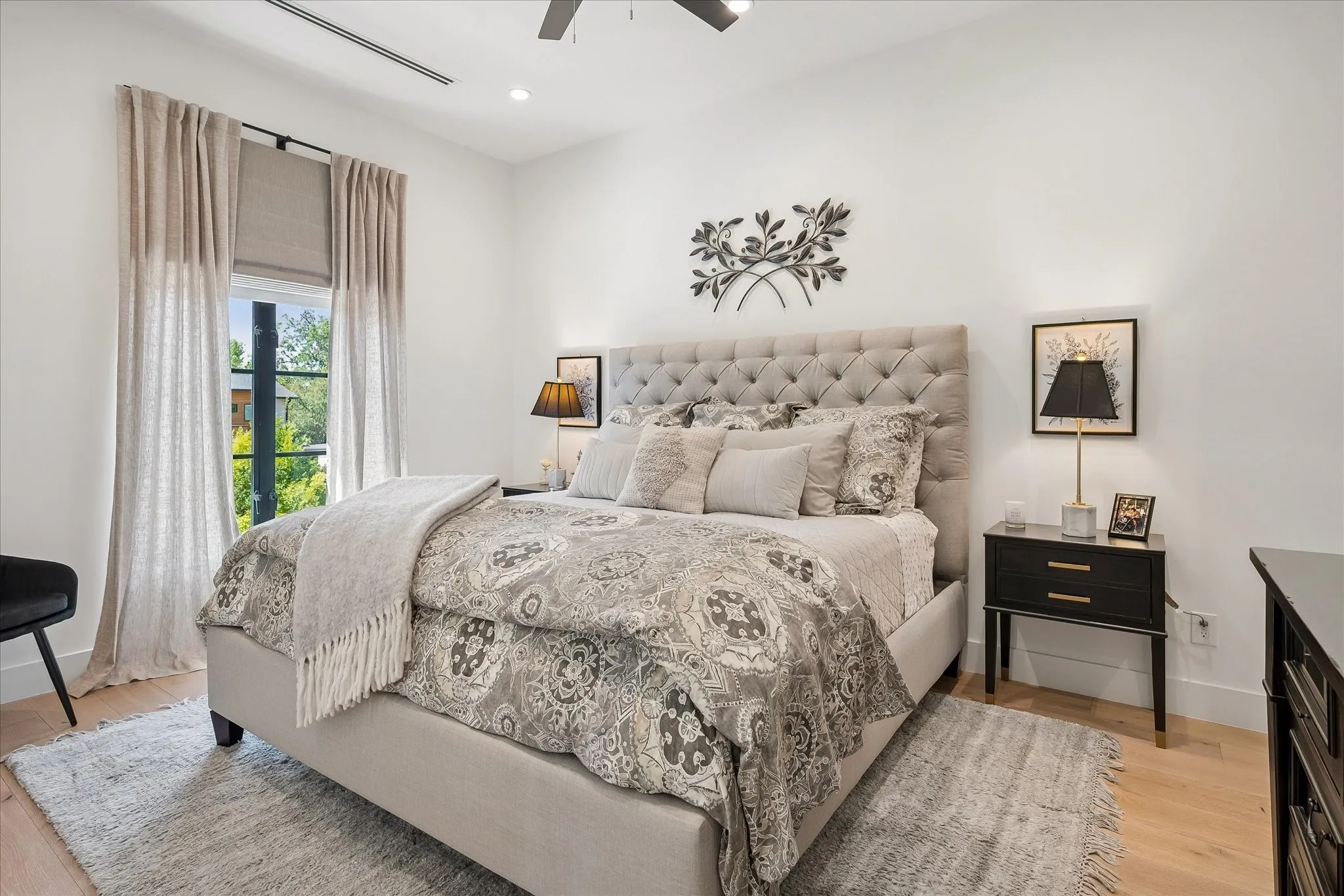Light and Airy bedroom with walk-in closet