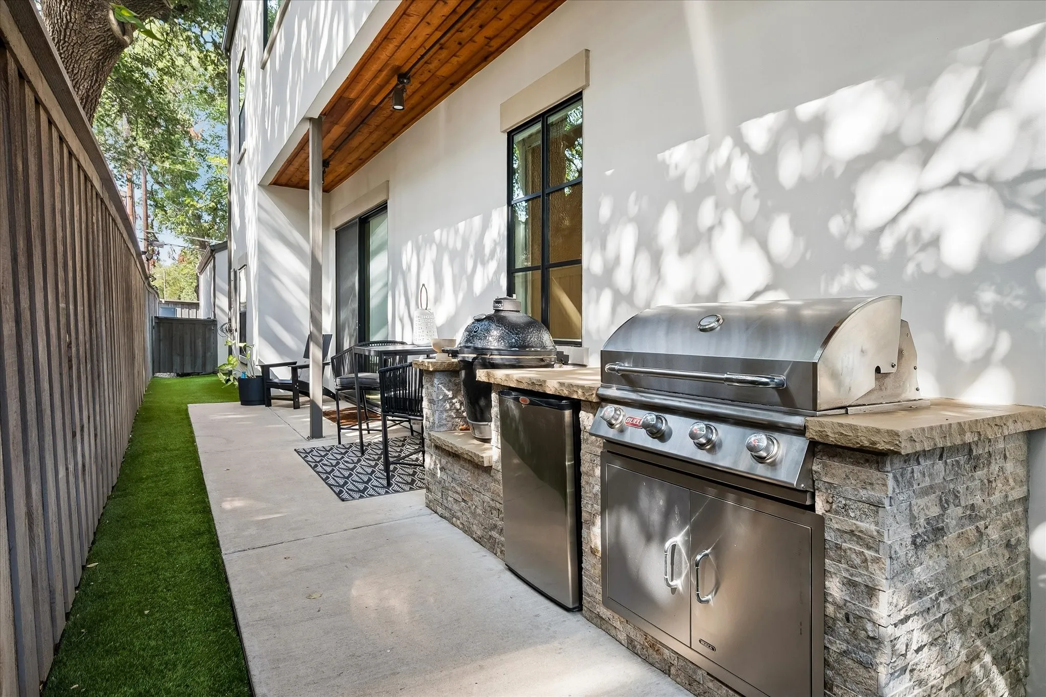Outdoor Cooking with gas grill and smoker