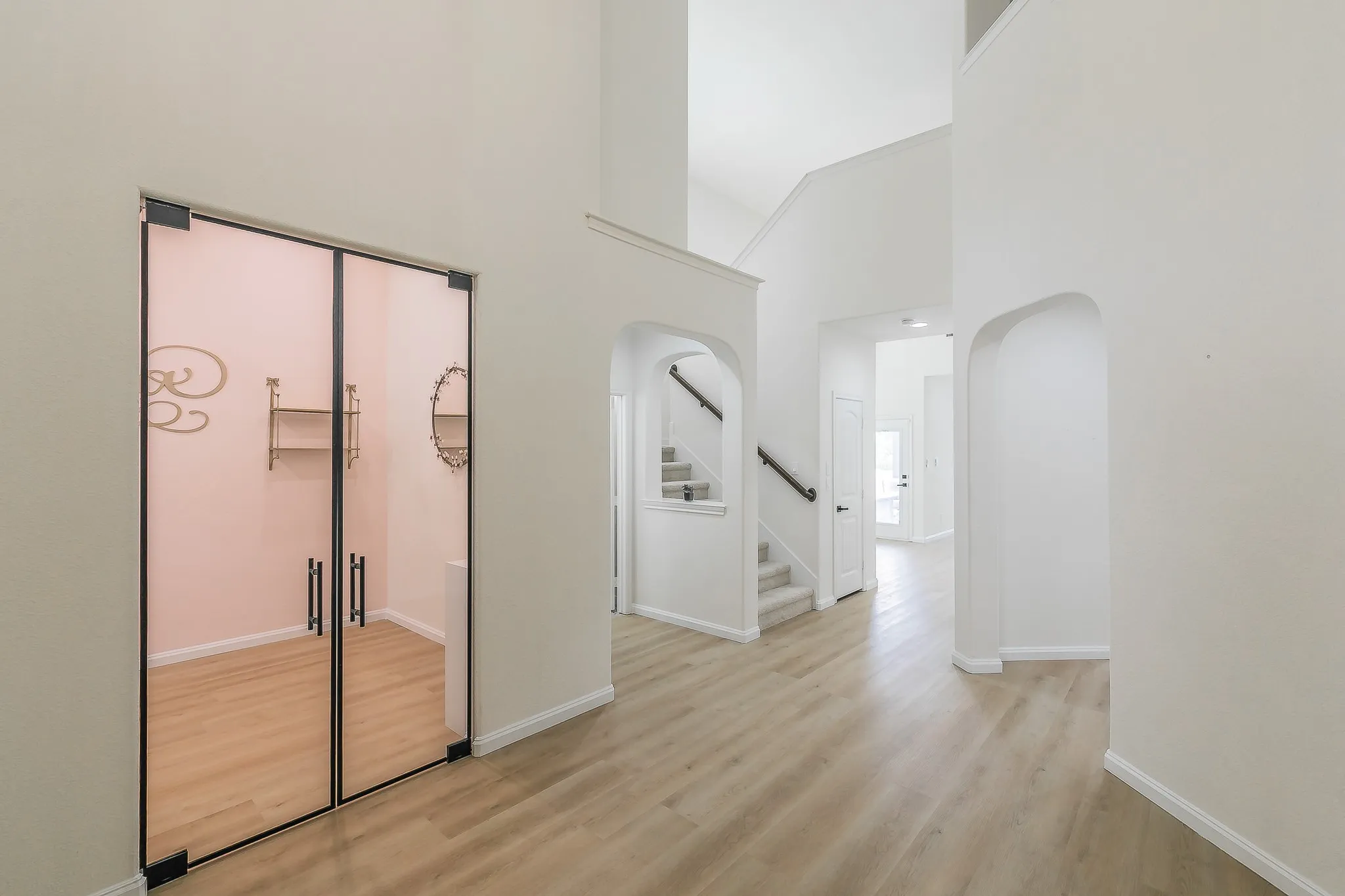 French doors added to the office space which could also be a bedroom