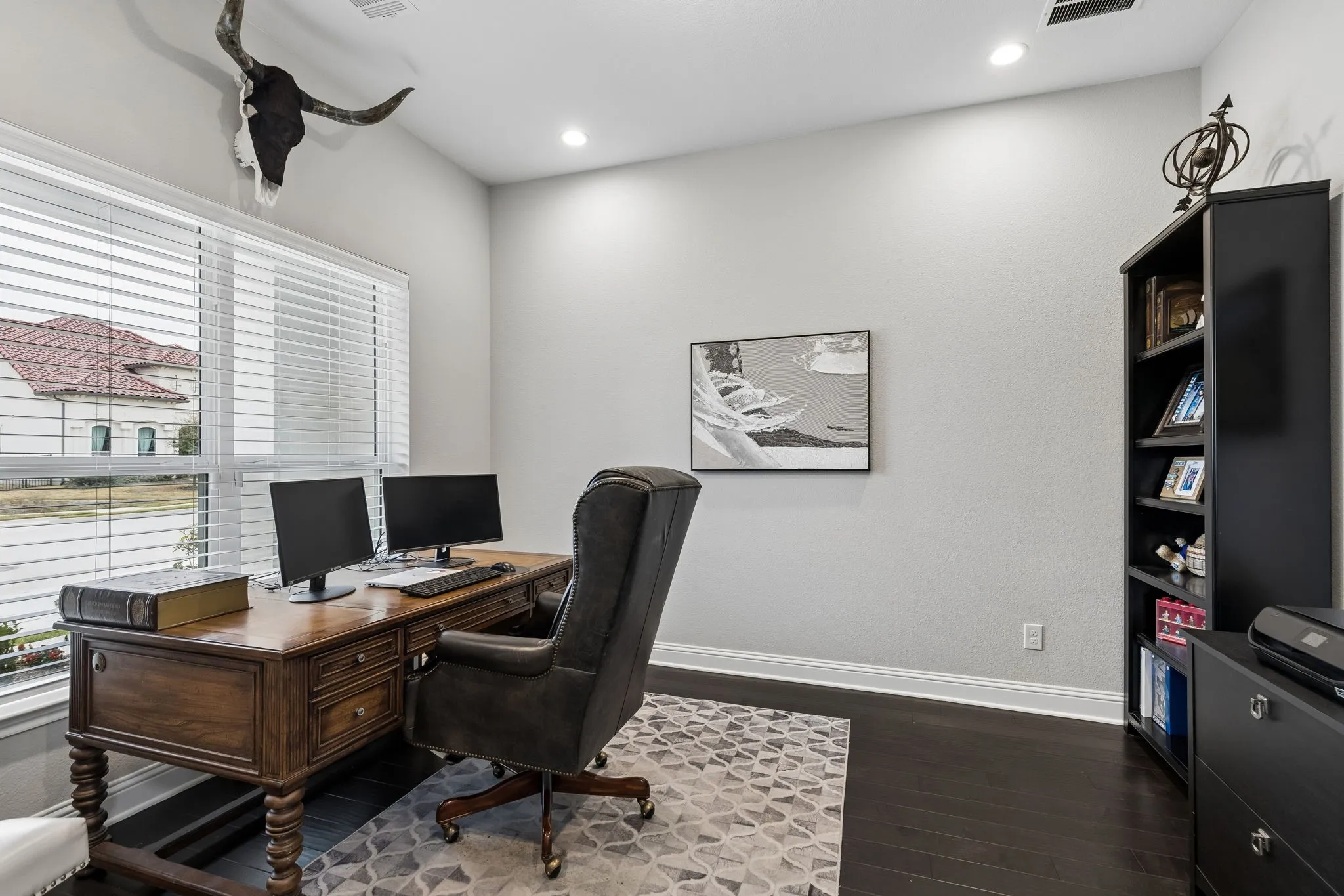 Dedicated office with privacy doors