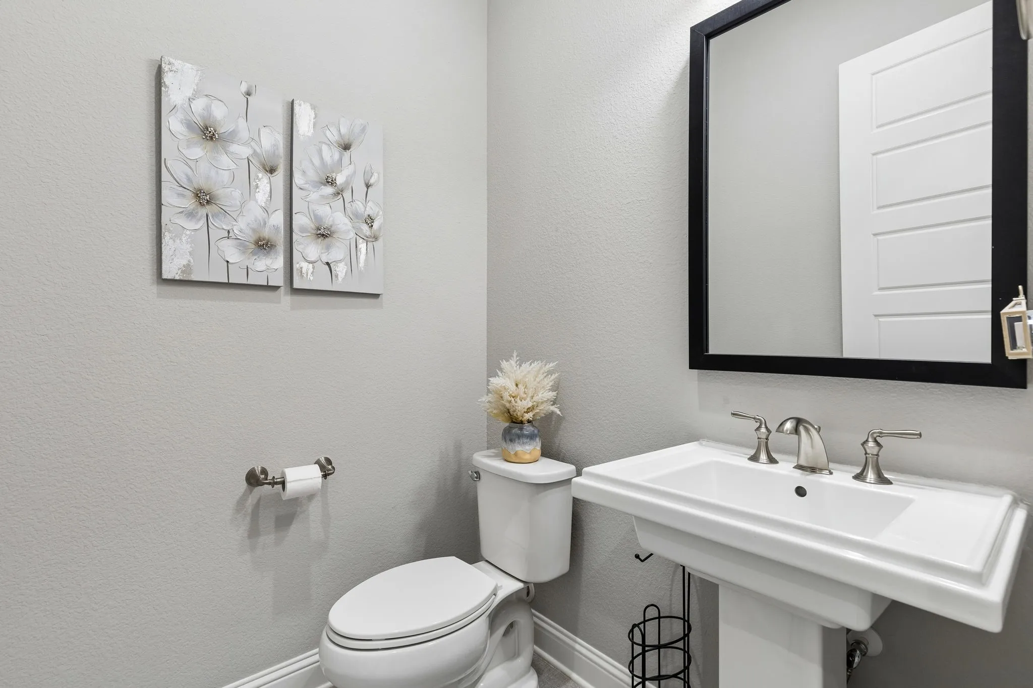 Half bath downstairs for guests
