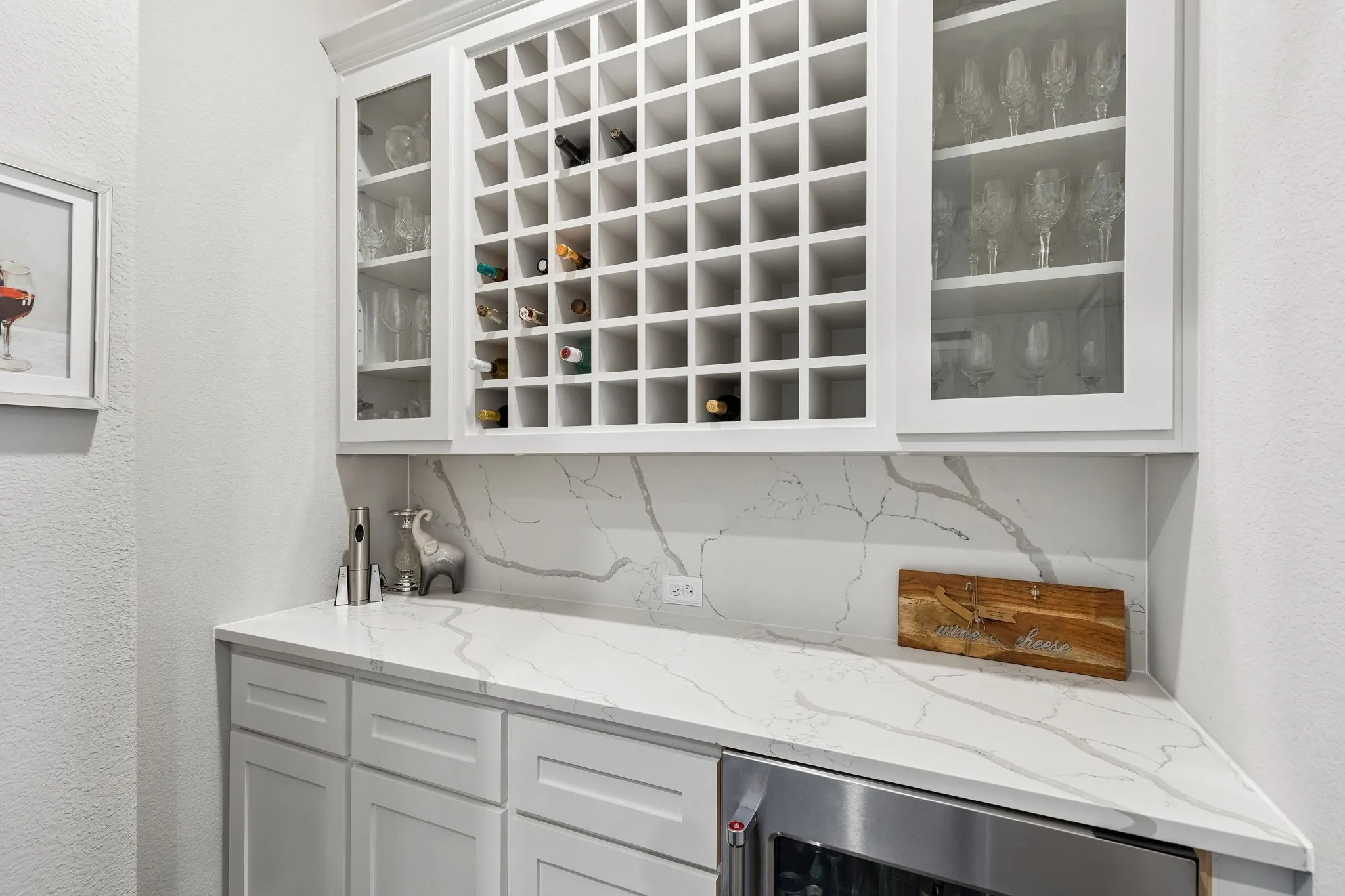 Wine room/bar near living room, perfect for entertaining!