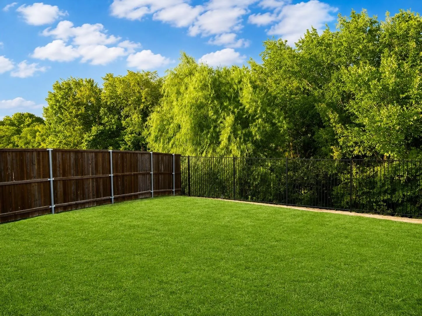 backyard with view of nature preserve