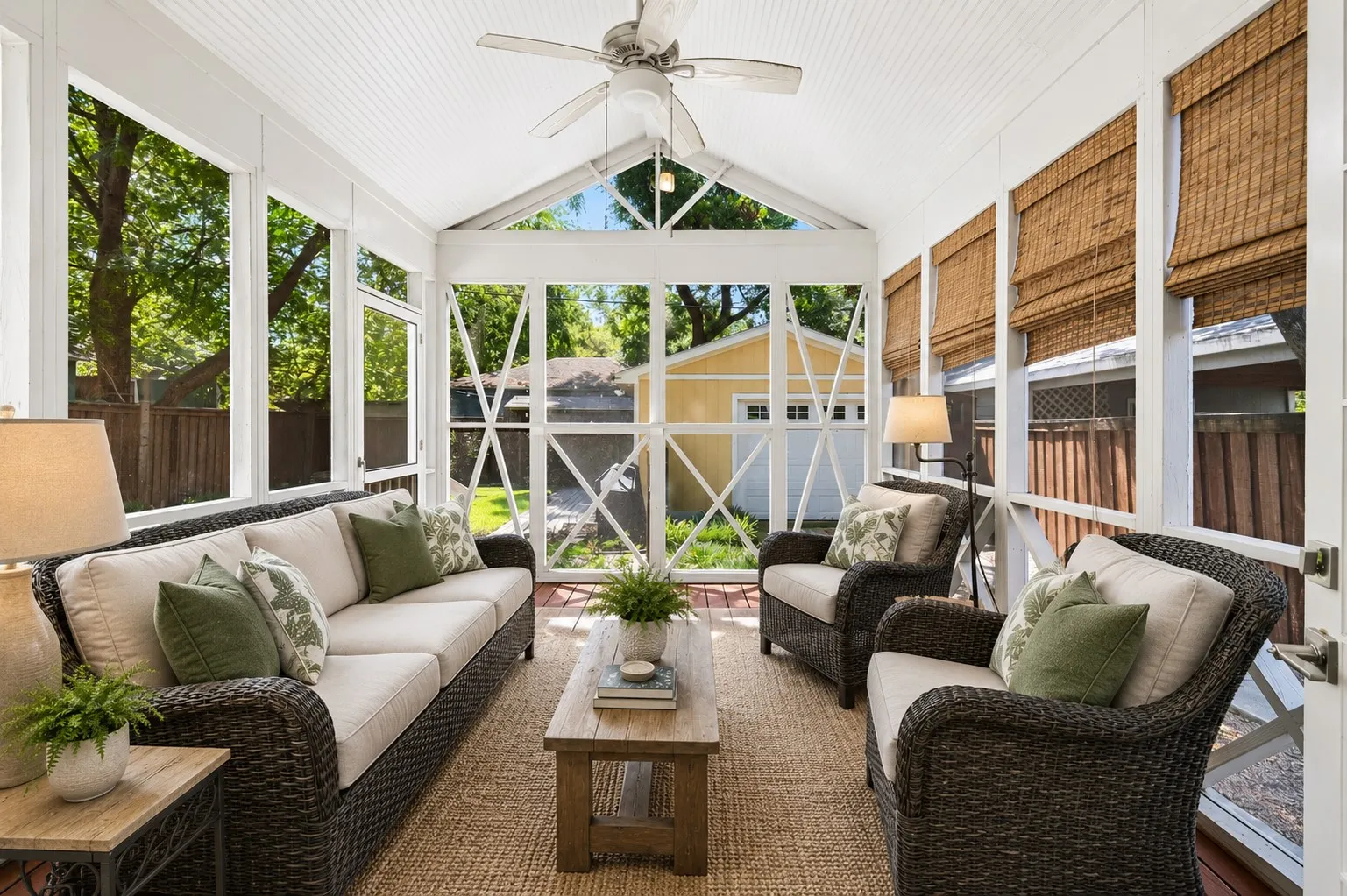 Spacious 200 square foot screened in sun porch