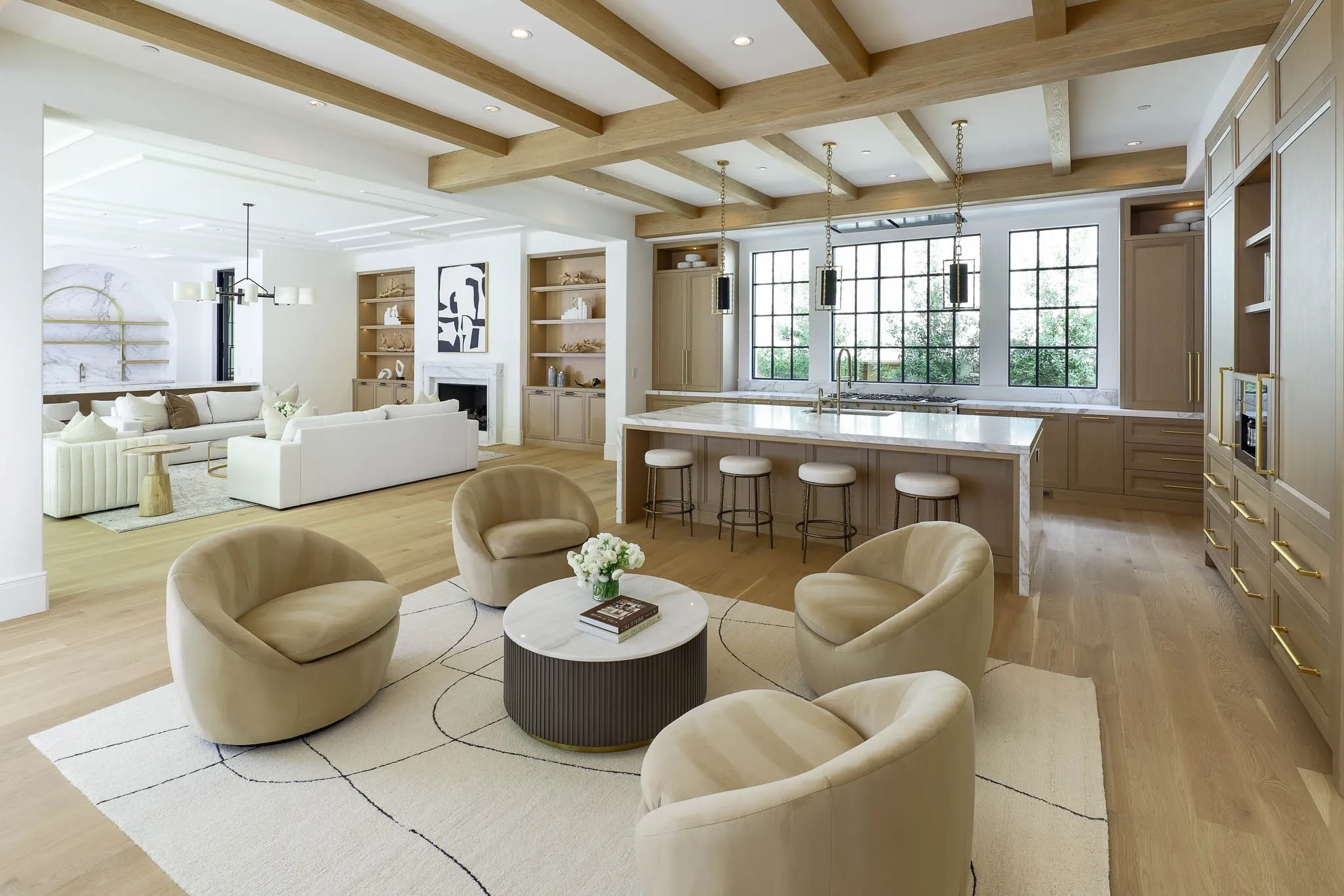 View of Kitchen island from Morning Room