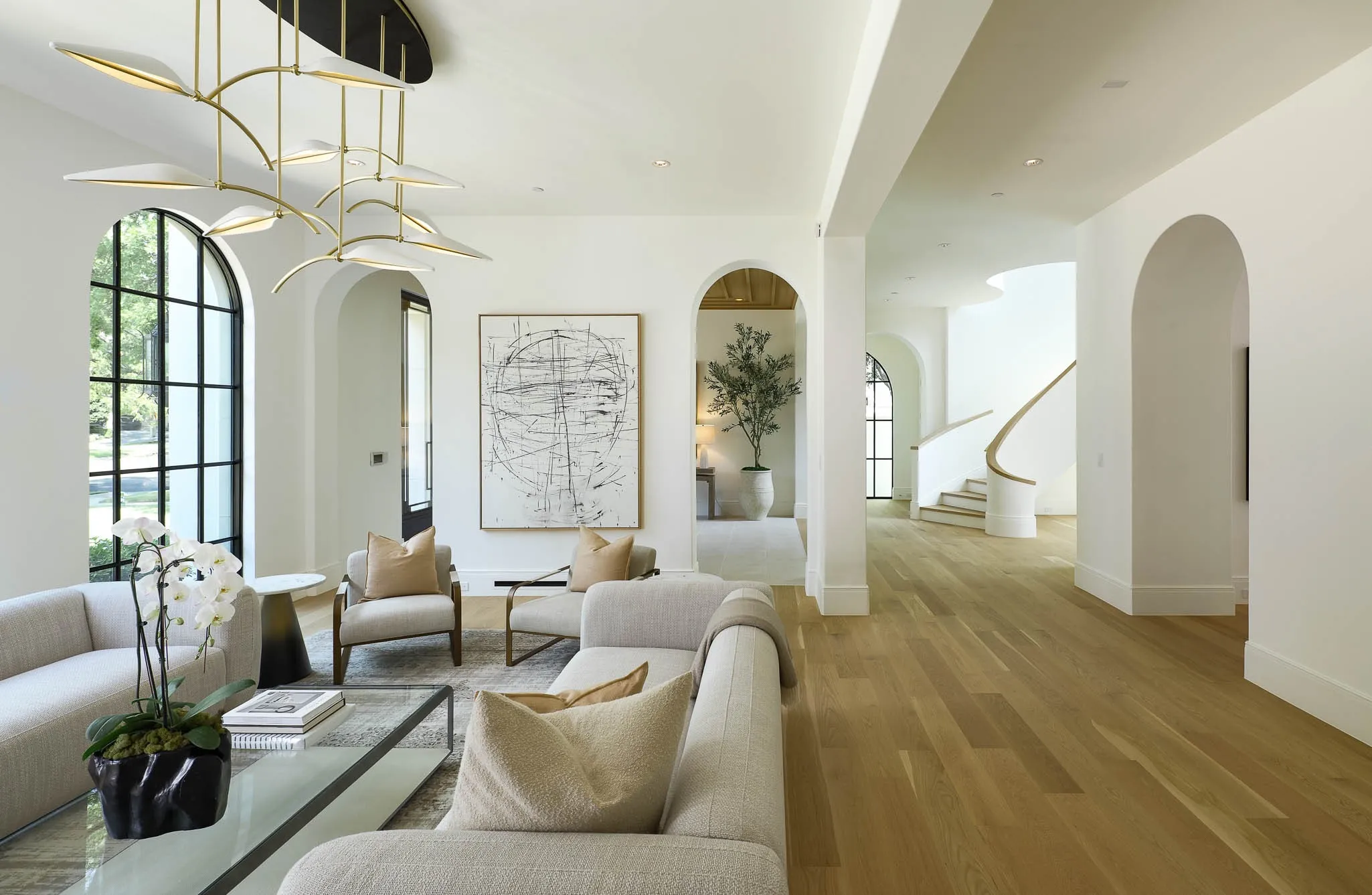 Formal Living Room with view of Entry and Gallery
