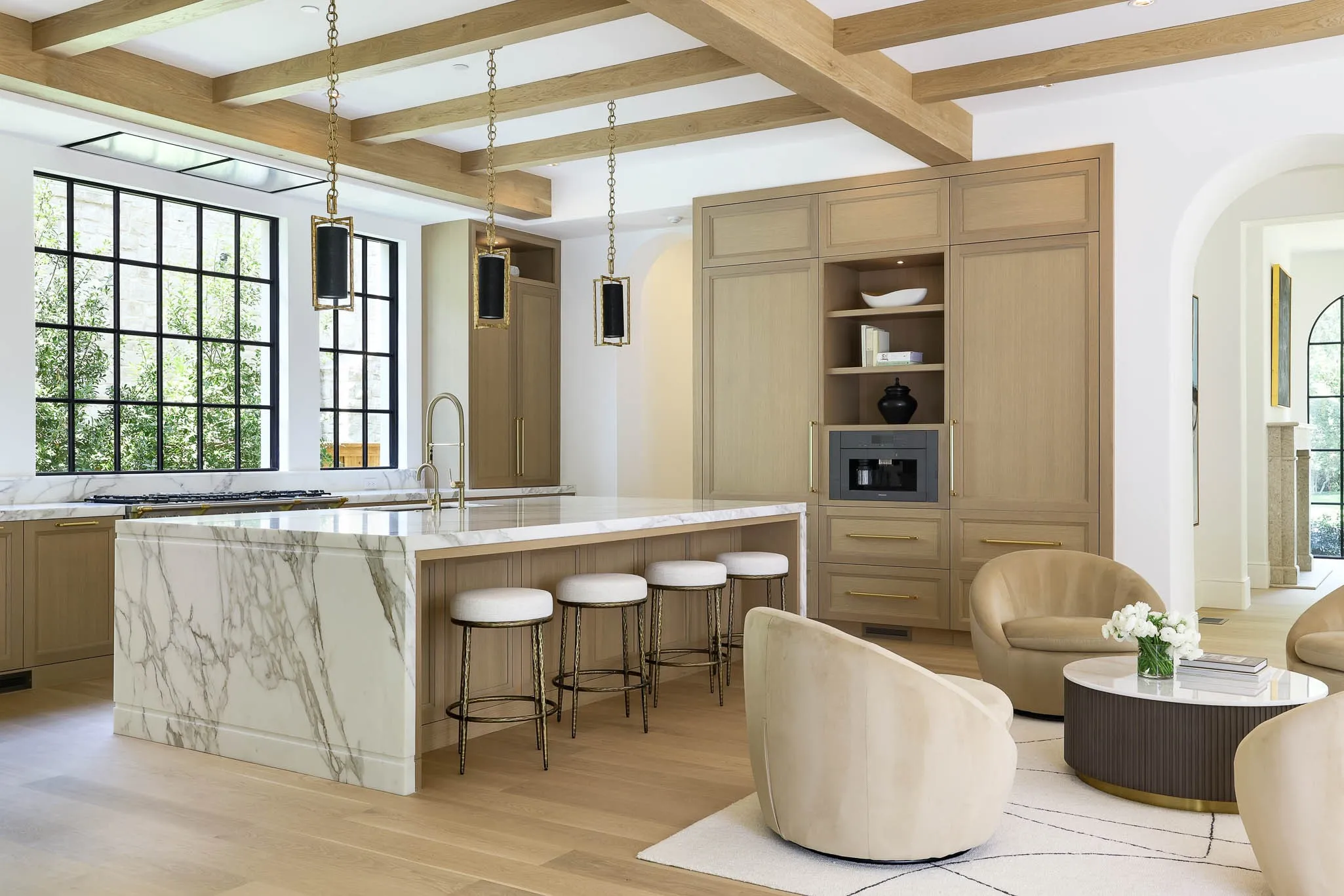 Open Kitchen with Wood Mode cabinetry and large center island