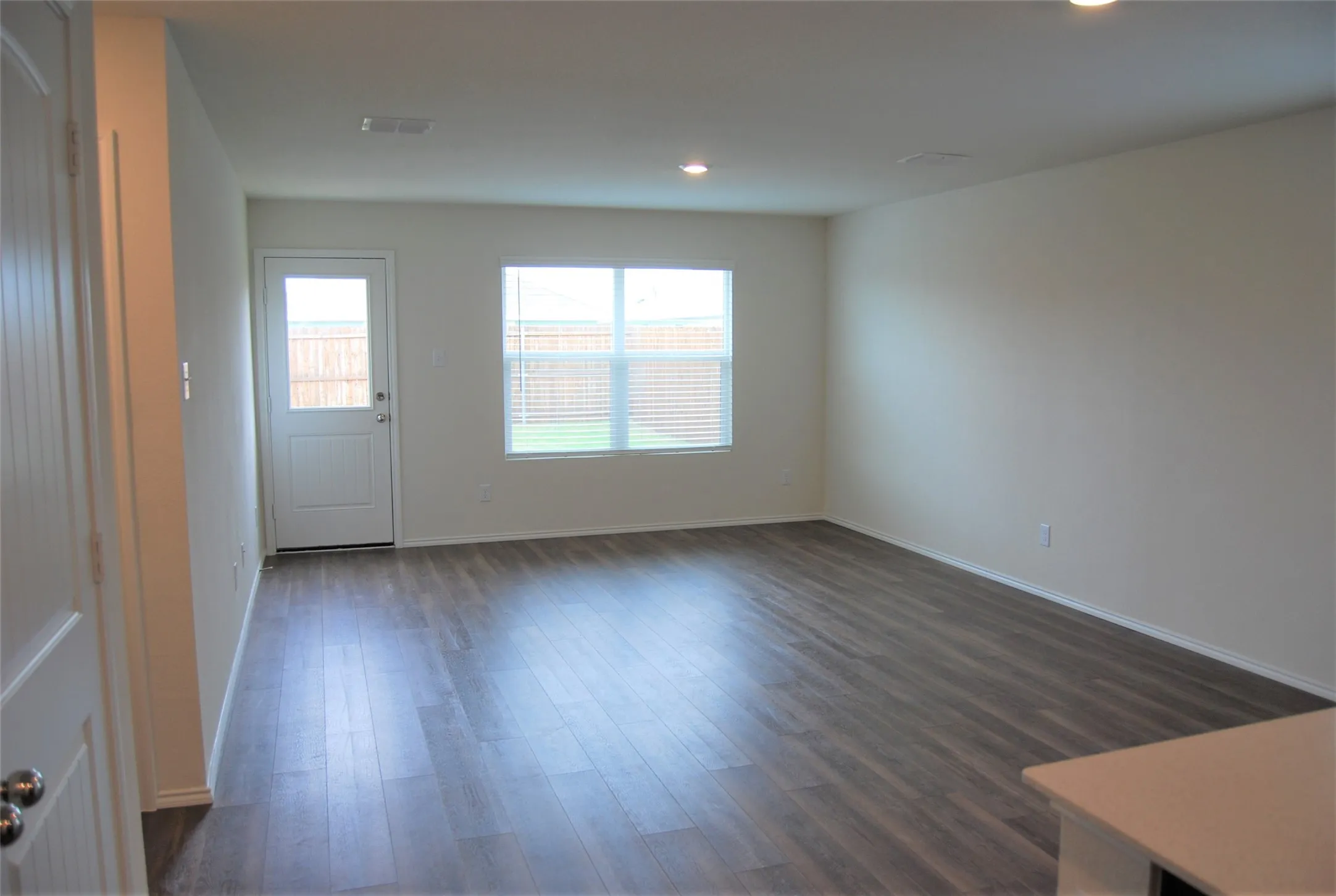 Spacious and bright living area.
