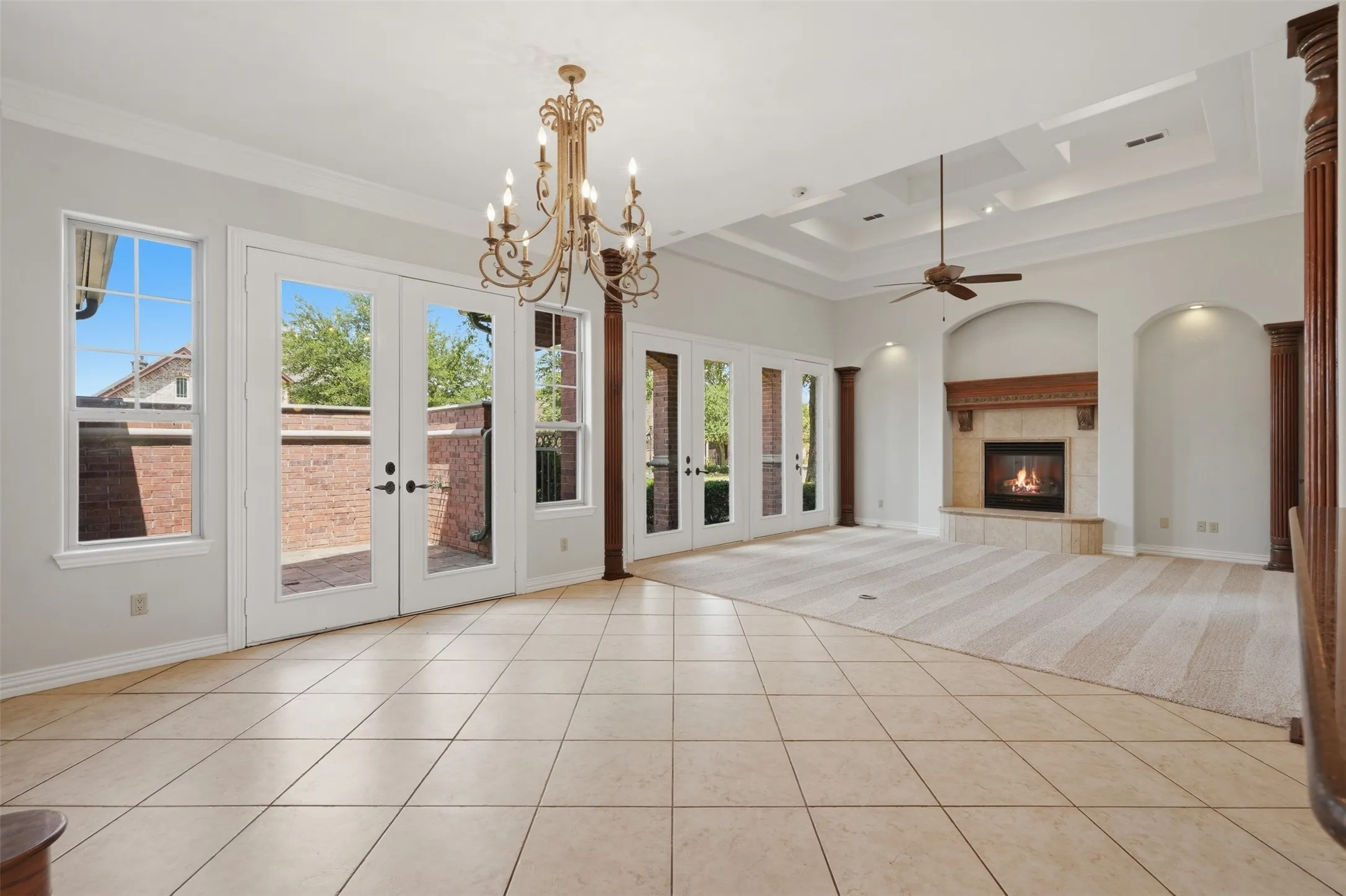 Dining area open to living room
