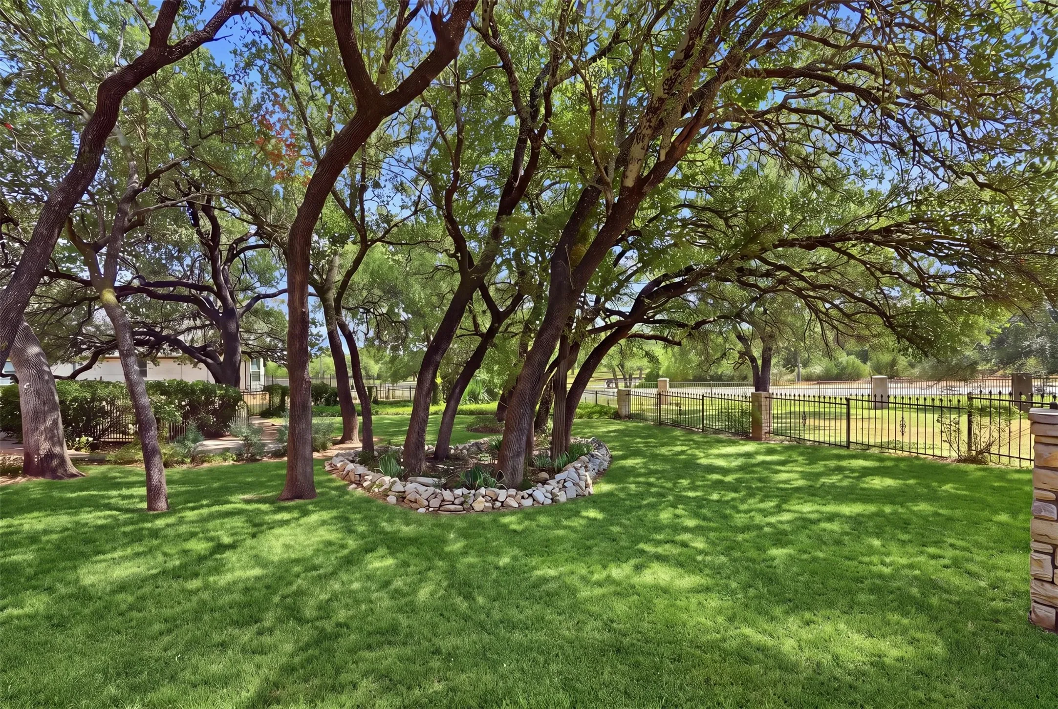 Beautifully landscaped backyard