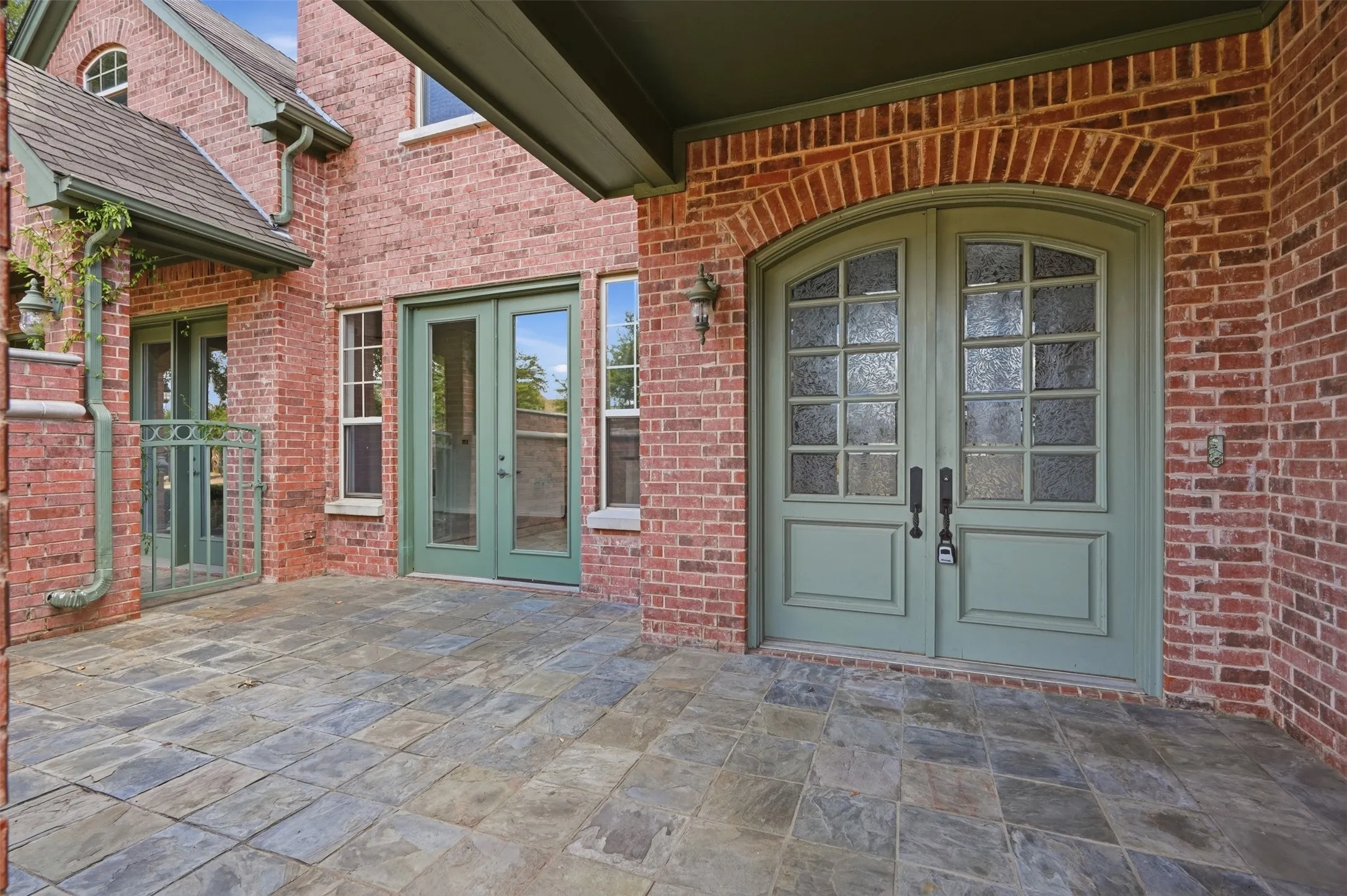 Front door and covered porch