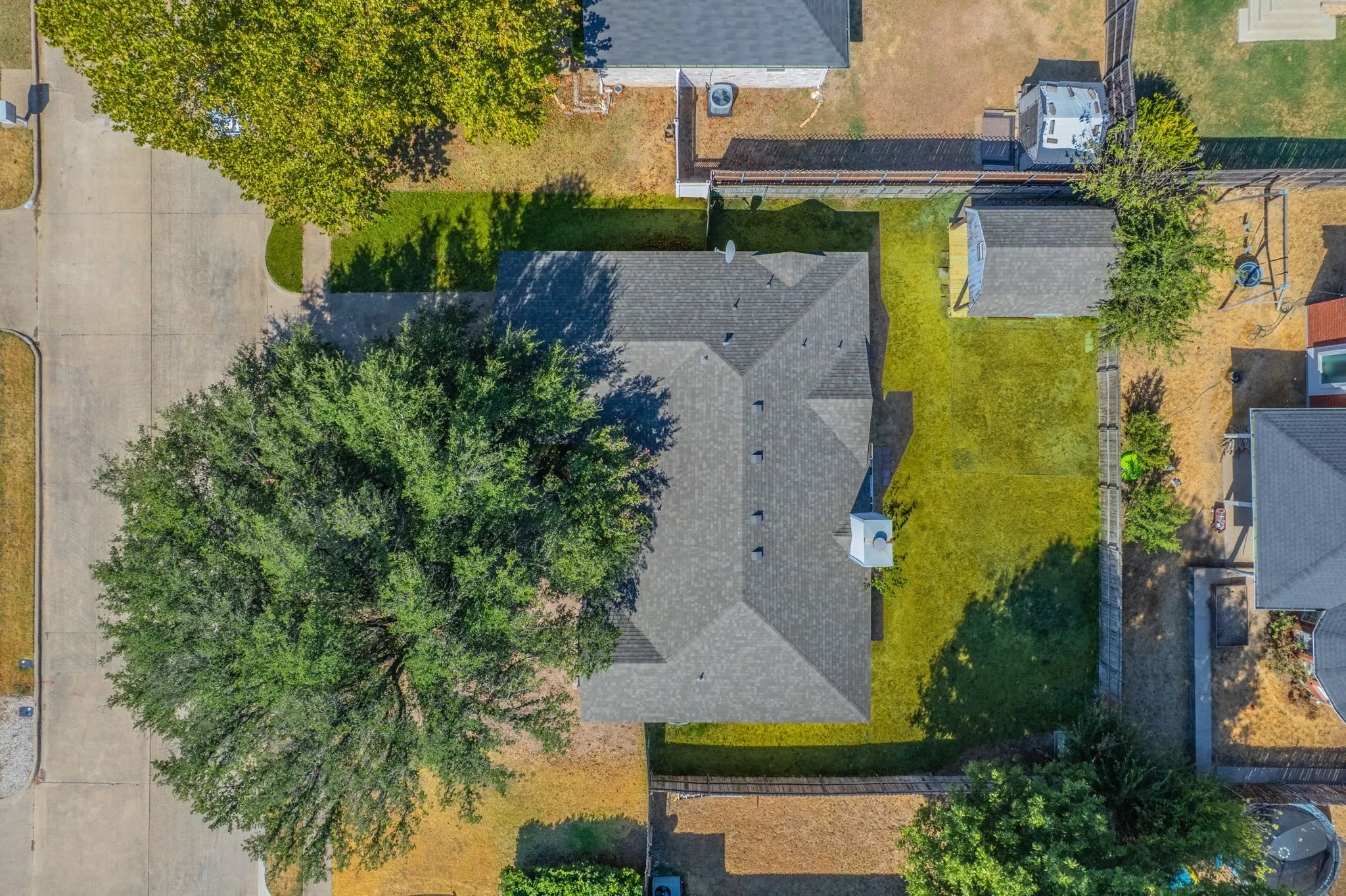 Aerial view of the property.