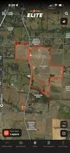 Aerial Property Map. Satellite imagery displaying the property boundaries and surrounding land parcels with marked perimeter delineation