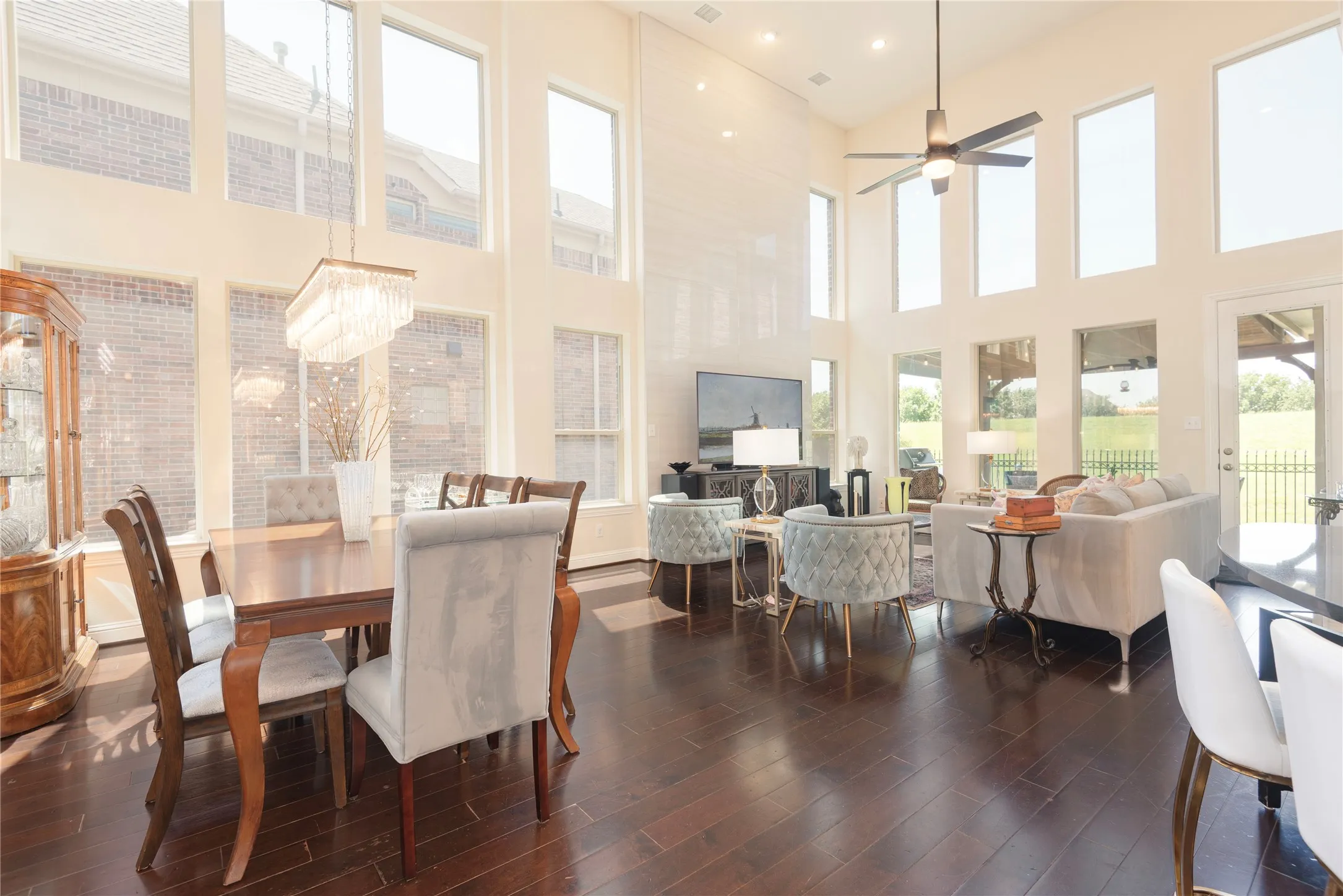 Open living and dining area with lots of natural light.