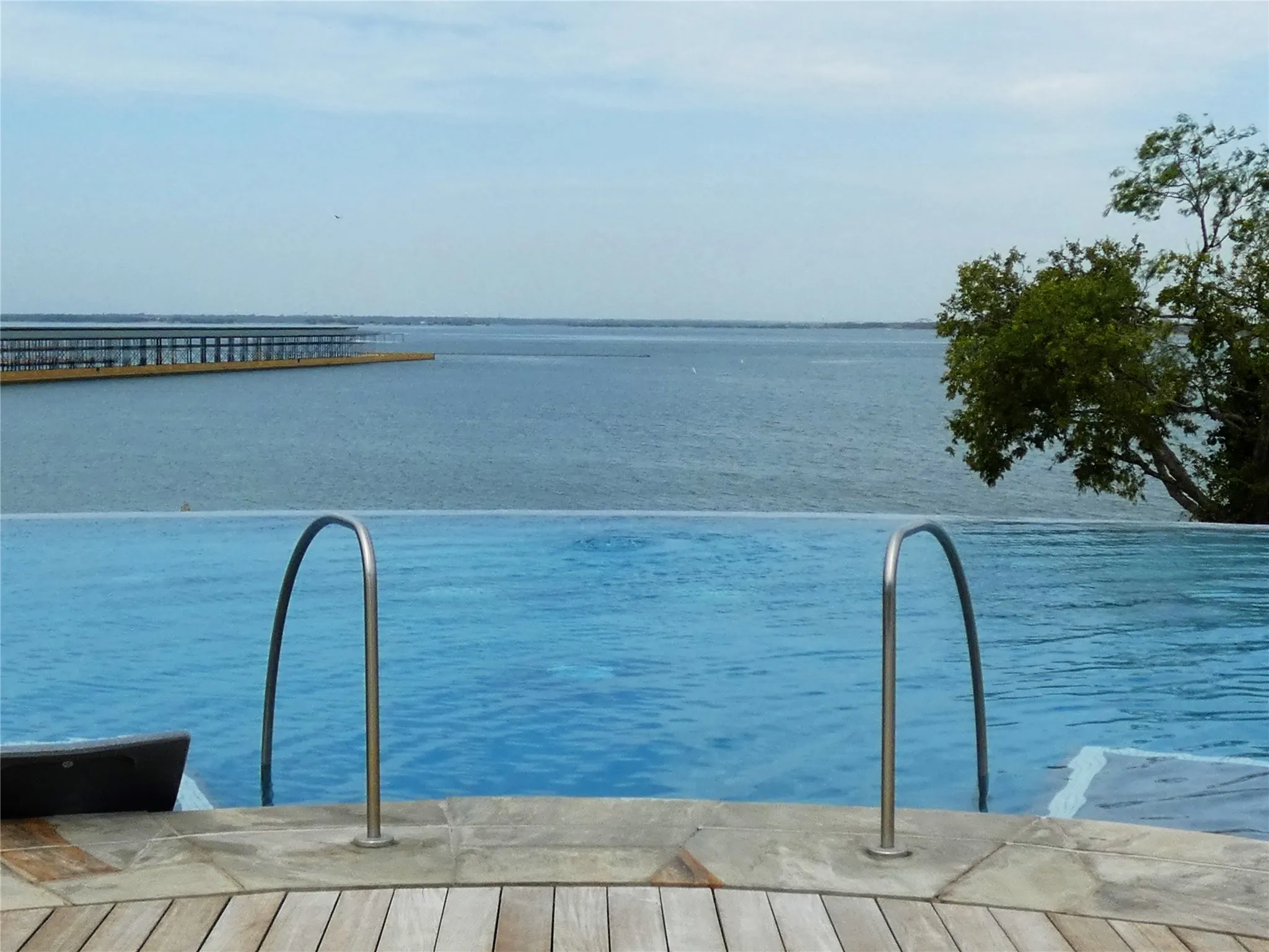 The Tribute has several pools.  This one is an infinity pool that looks over the lake.