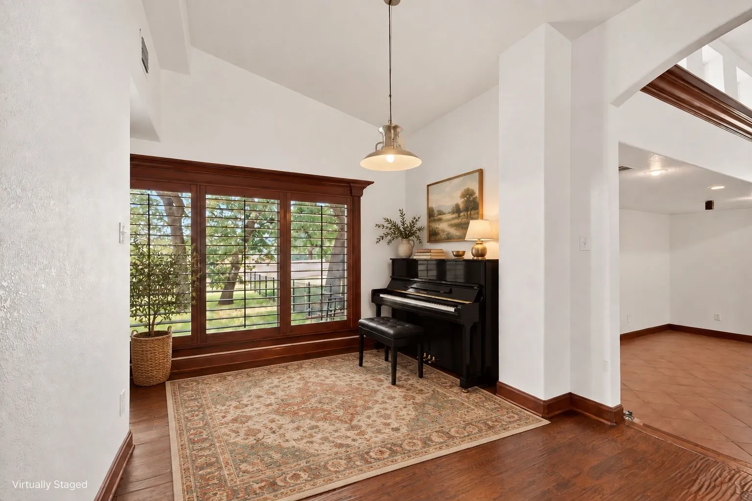 virtual staged sitting area