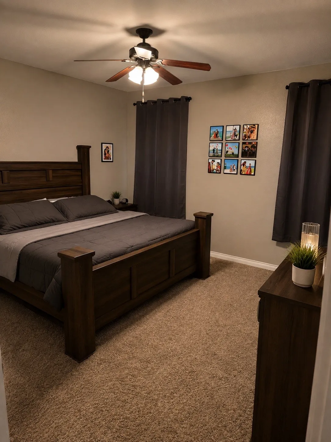 Ceiling fan with integrated lighting