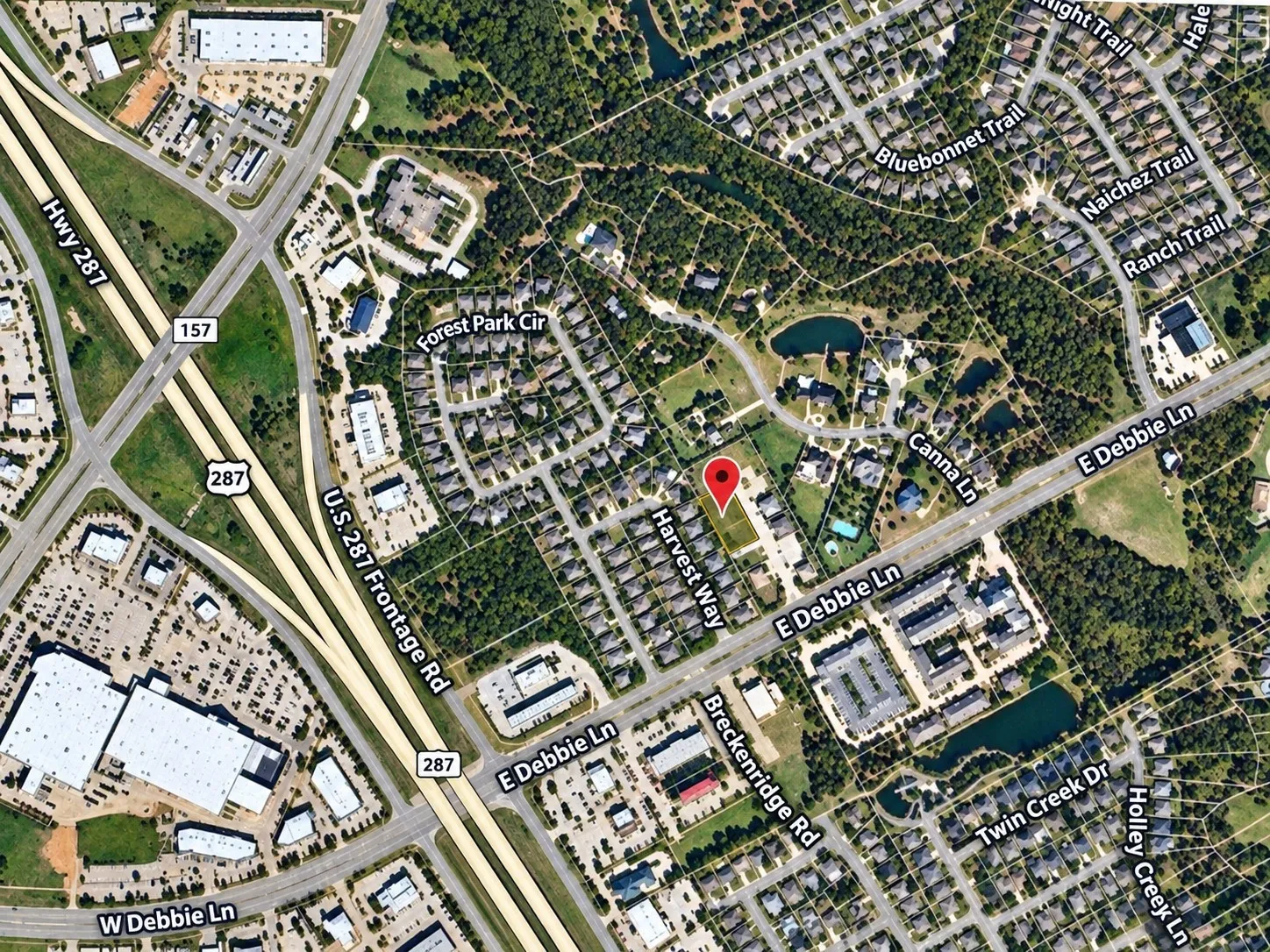 Aerial Map. Indicating the property's location within its surroundings and transportation routes