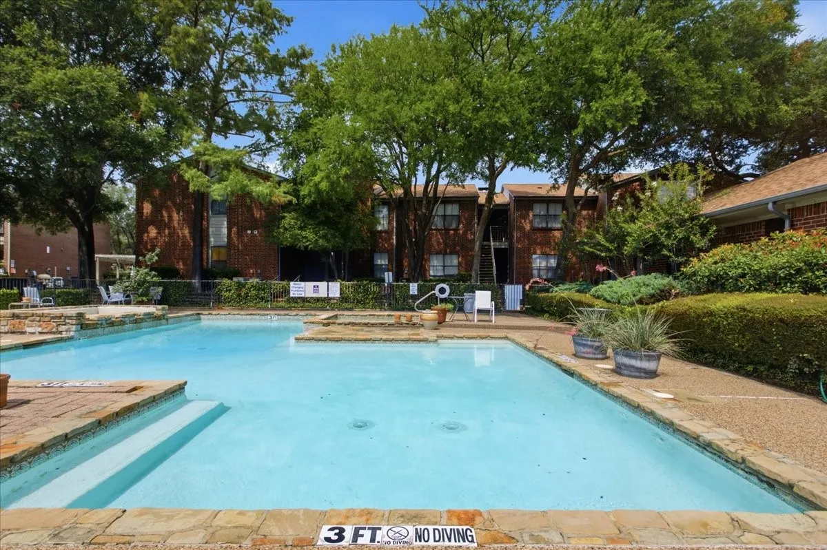 One of two community pools