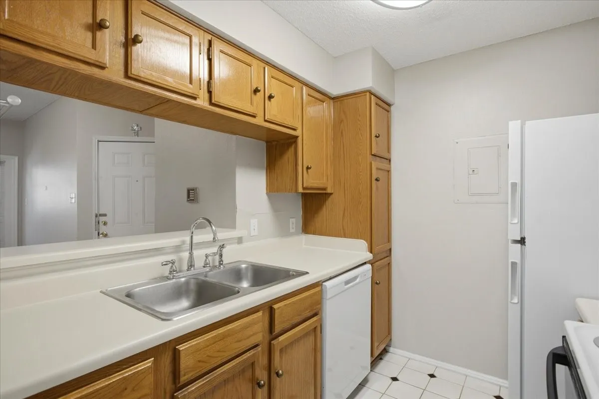 Serving bar over the sink focused the open living space