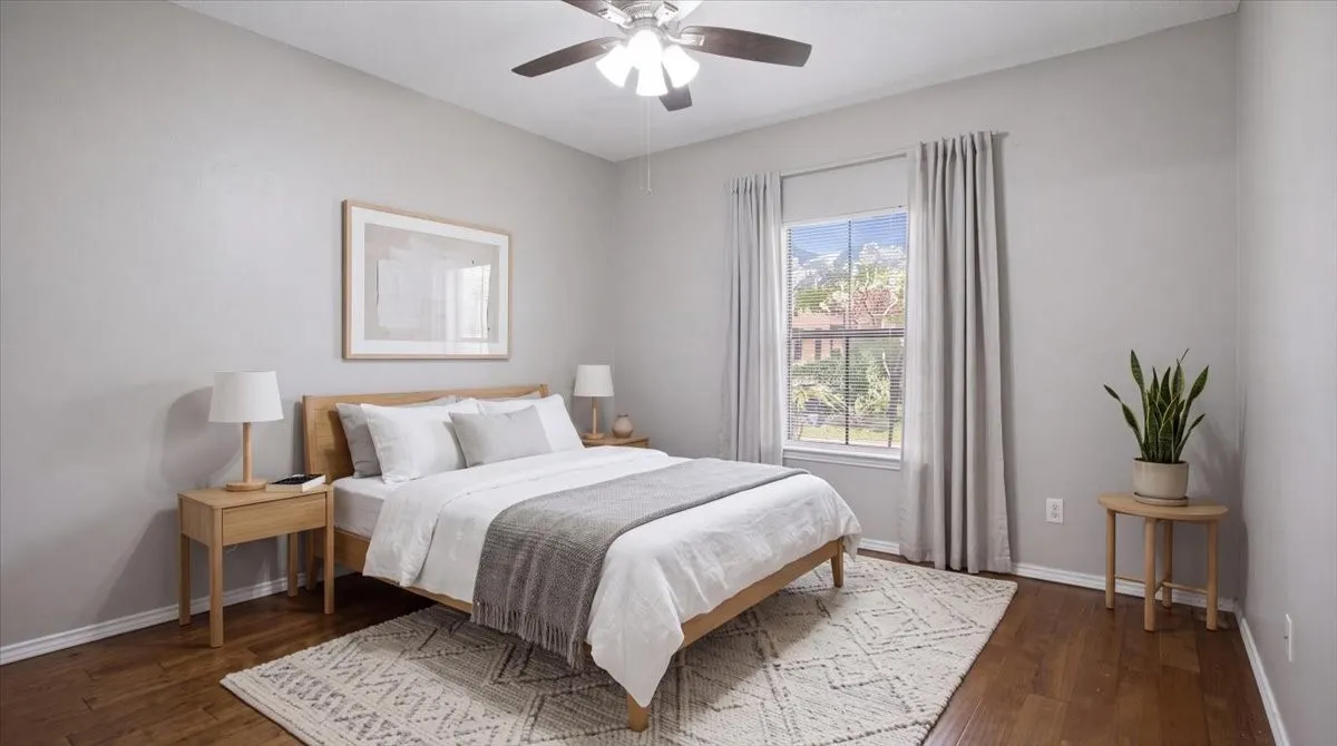 Bedroom virtually staged