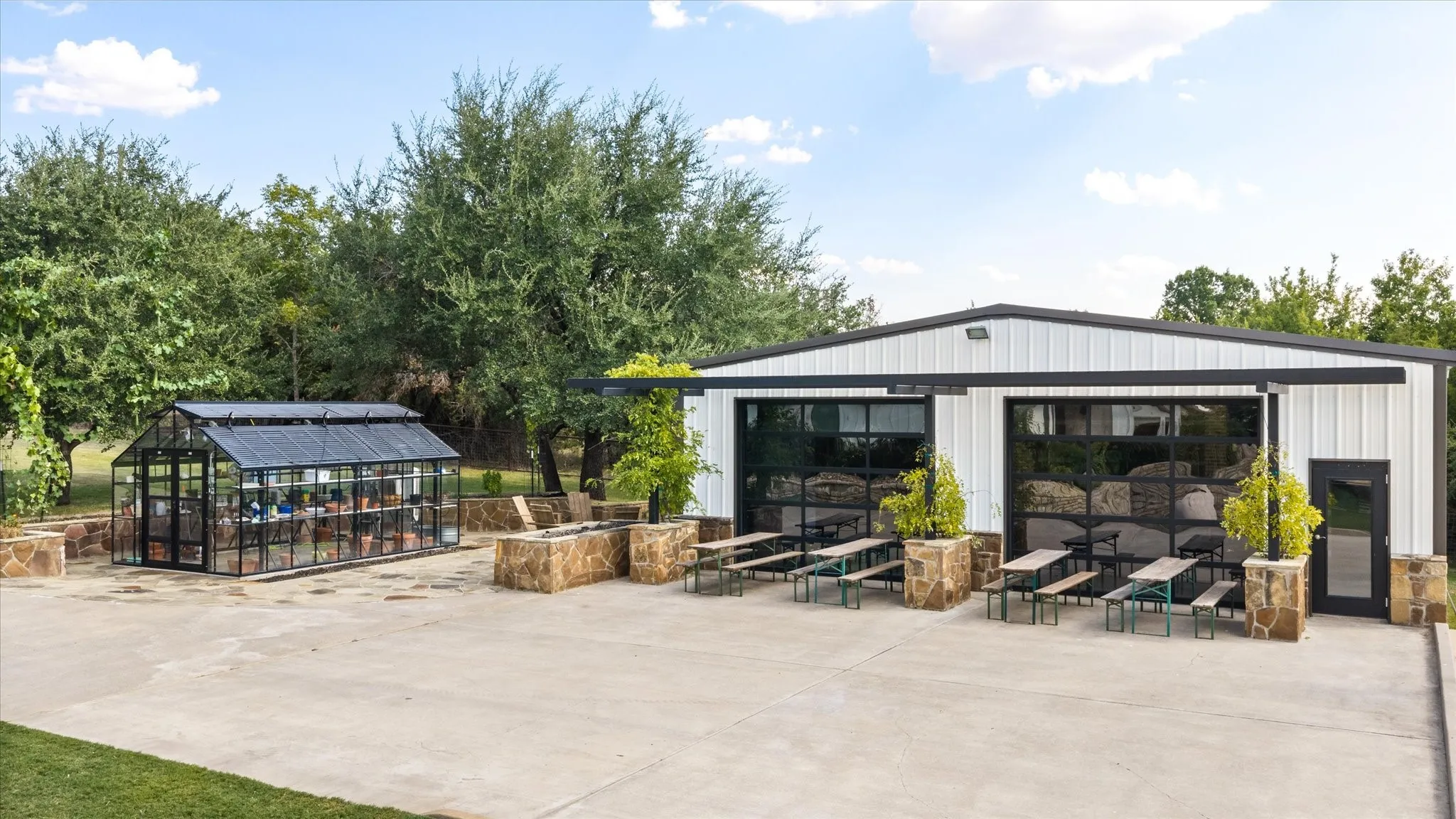 Shop 40X30, green house, firepit