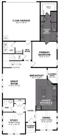 Beazer Homes Wildflower Ranch Alpine Floorplan.