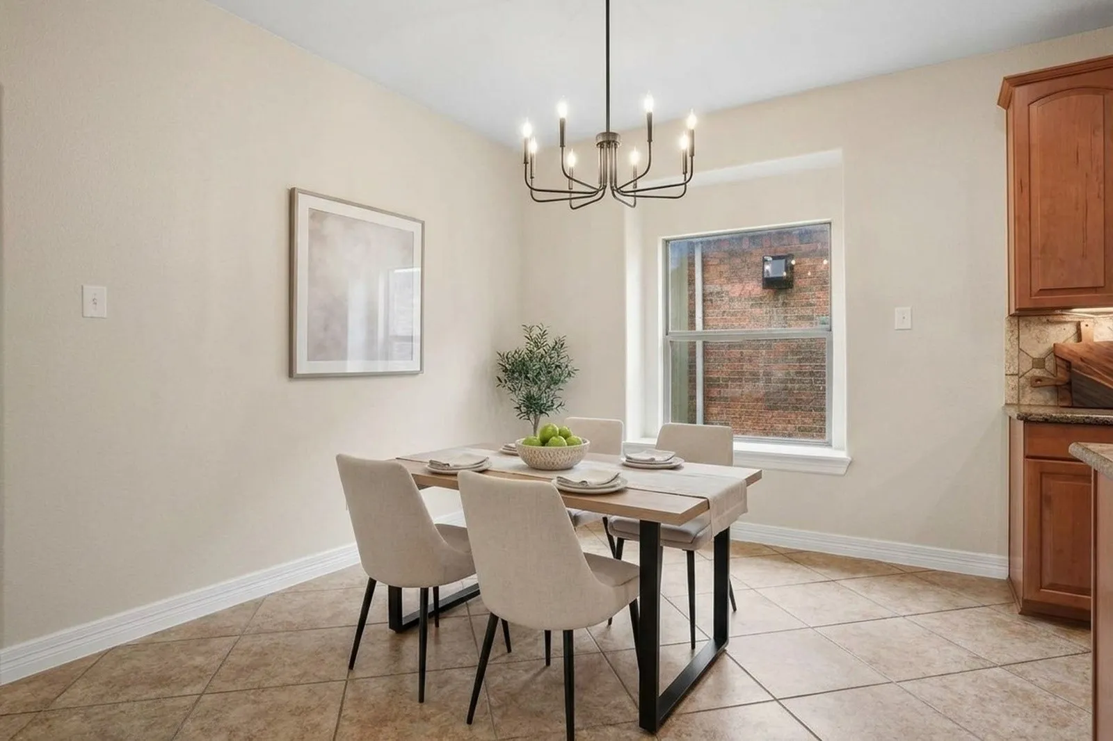 Digitally Furnished breakfast area