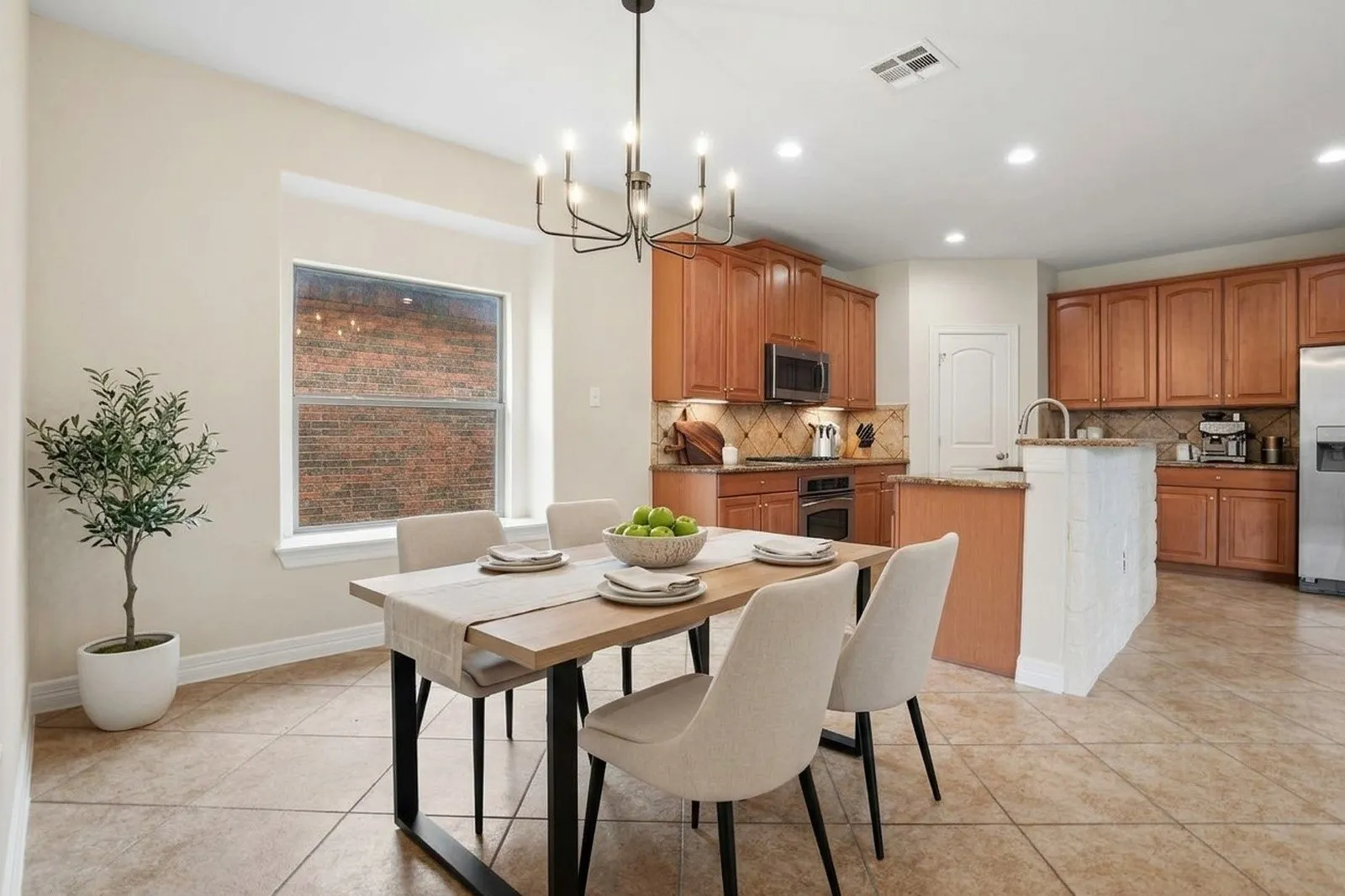Digitally Furnished breakfast area