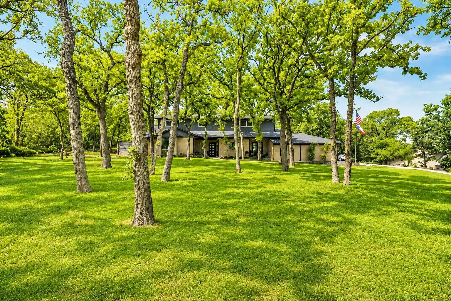 1.86 acre lot with mature trees and privacy