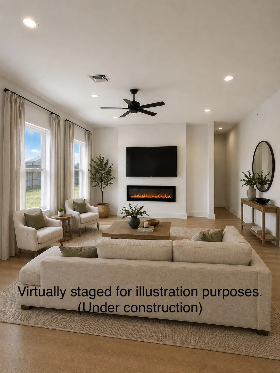 Virtually staged