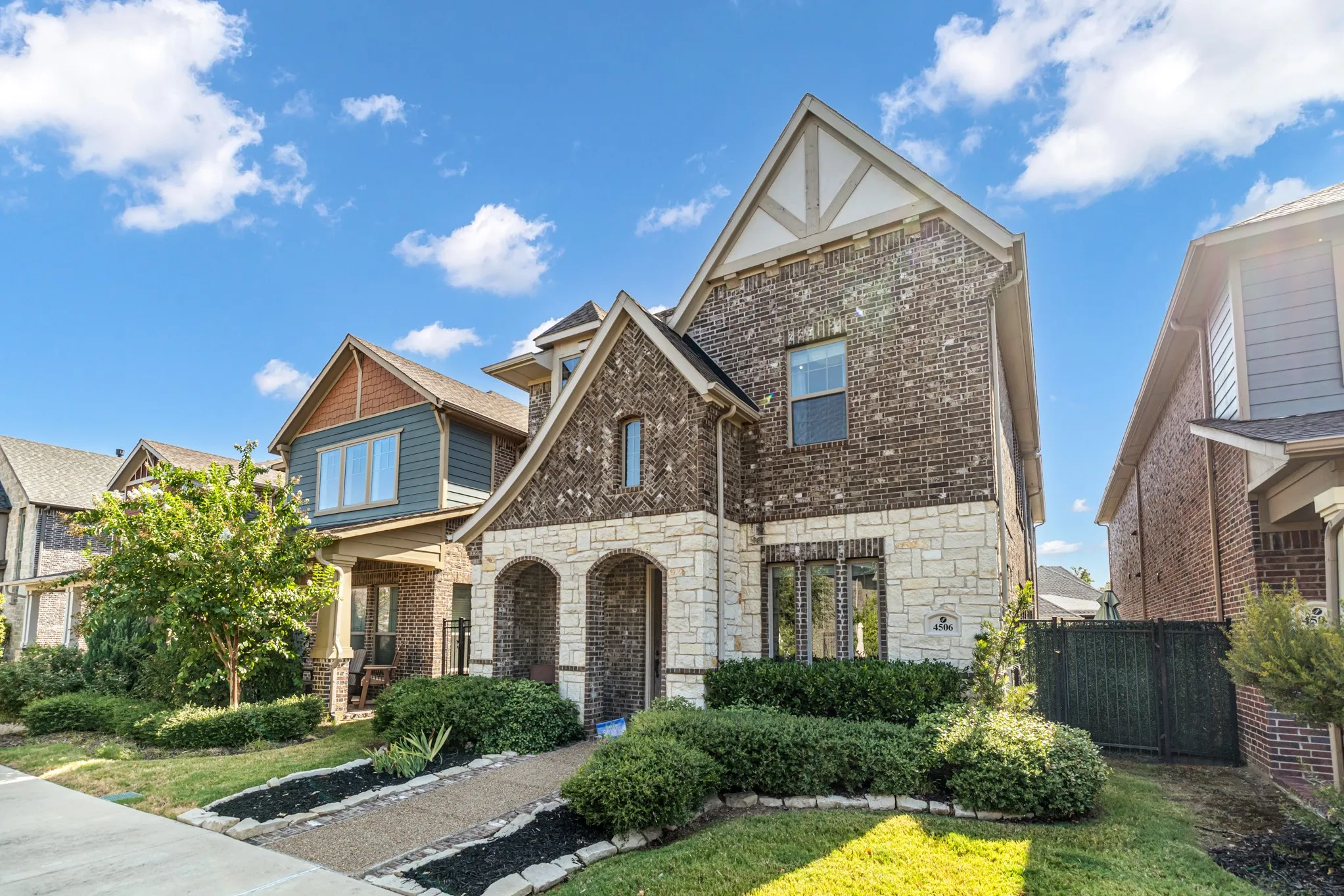 Front of the house faces a park