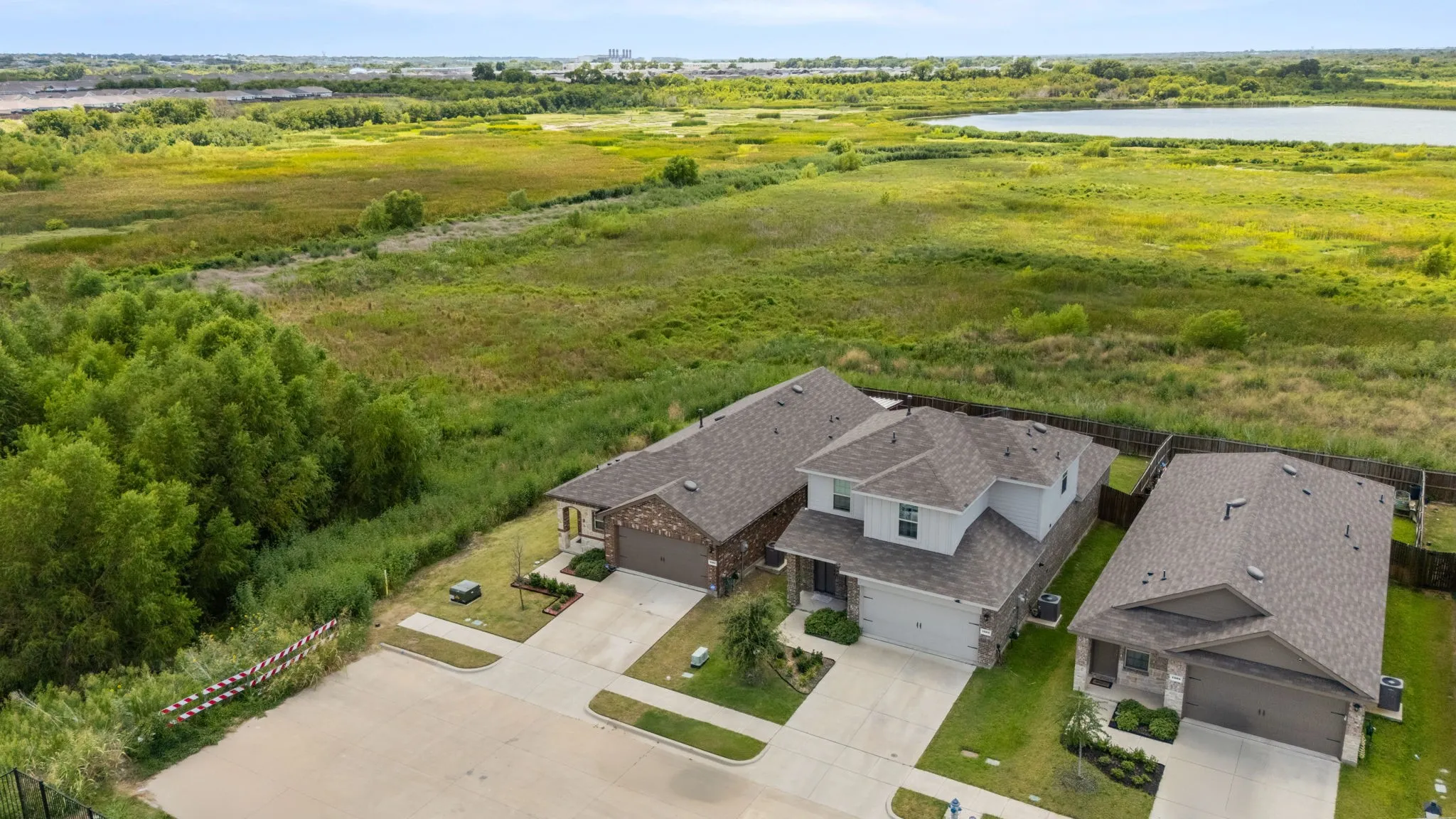 Expansive natural landscape with a prominent water feature