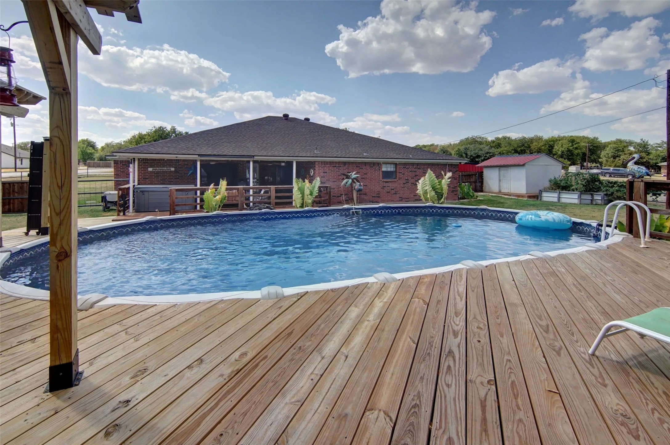 deck and pool