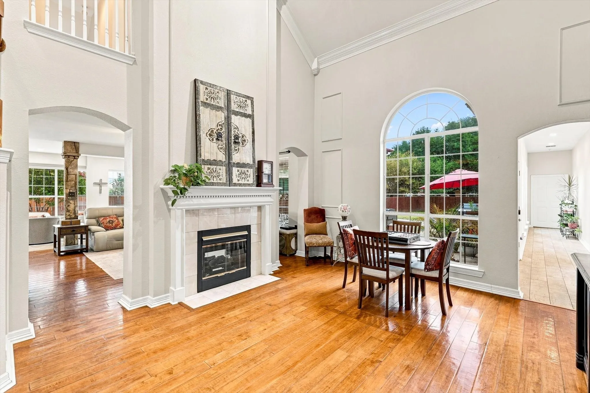 Double Fireplace through to the Living area
