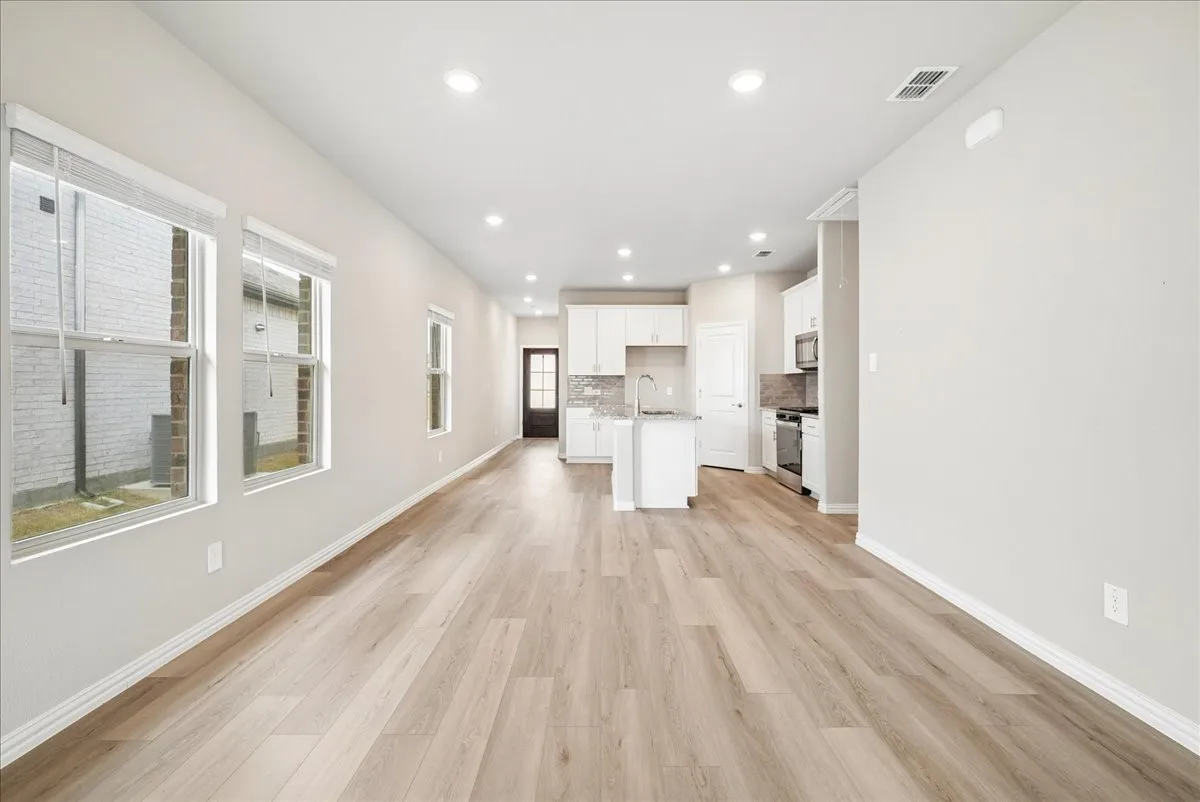 Open living dining area