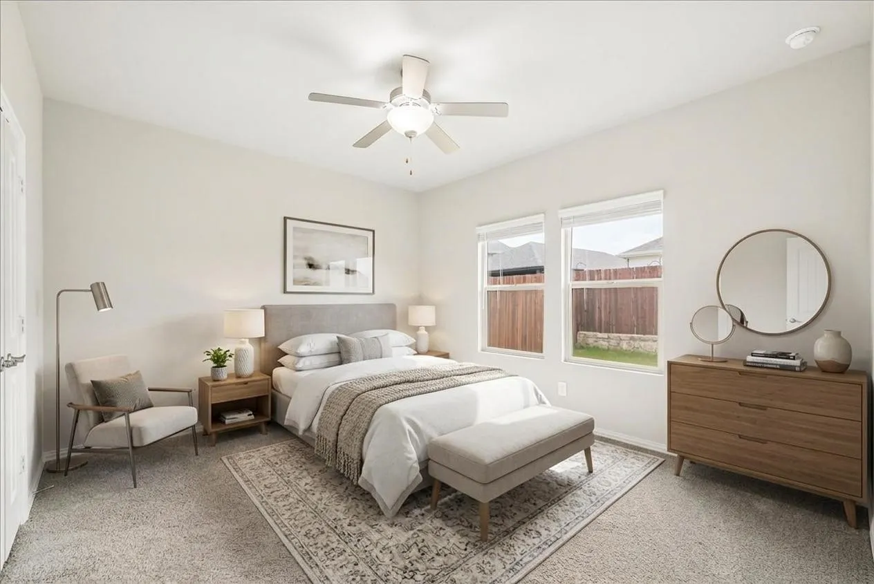 Primary bedroom - virtually staged