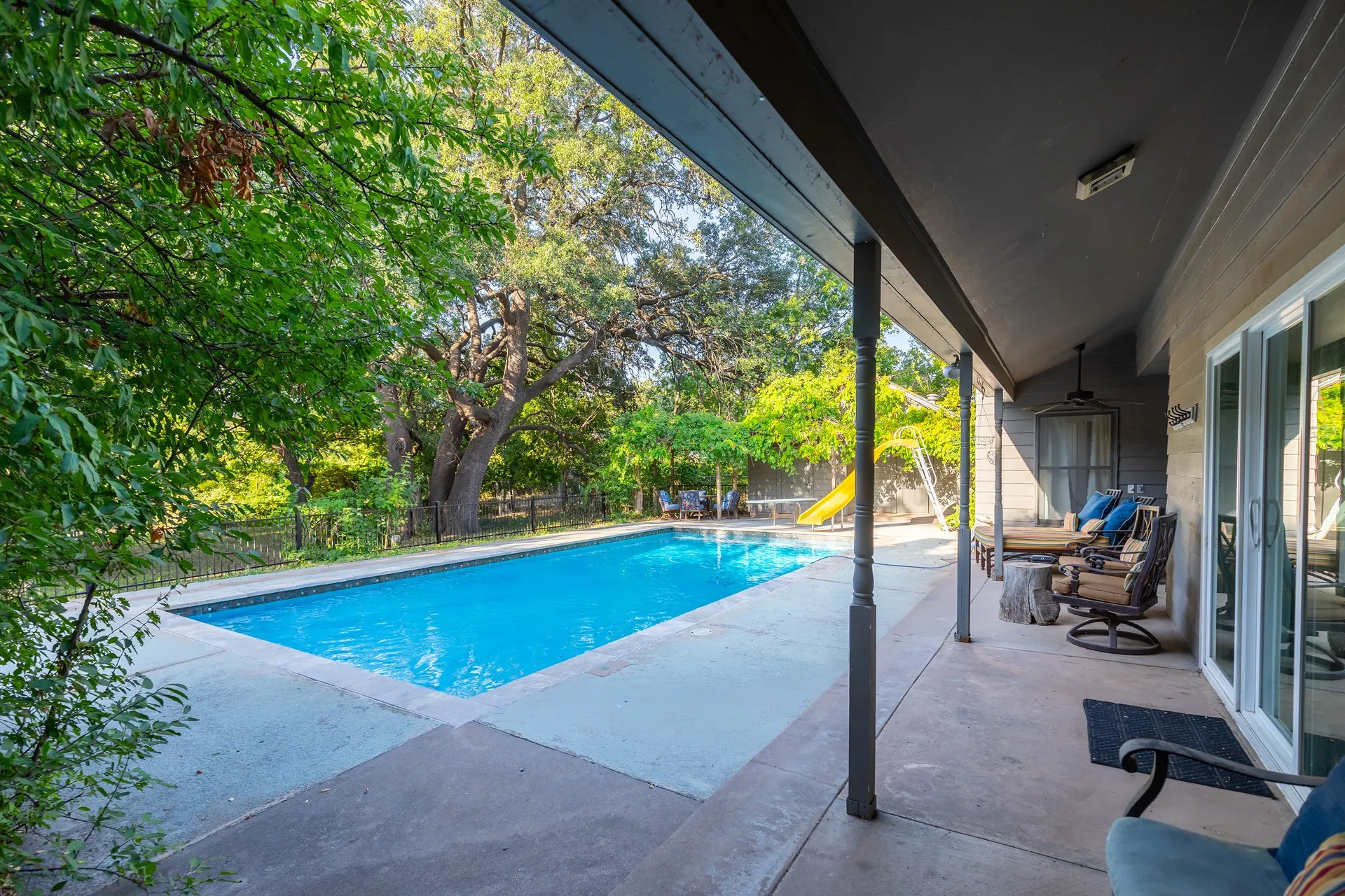 Pool view from Dining Room