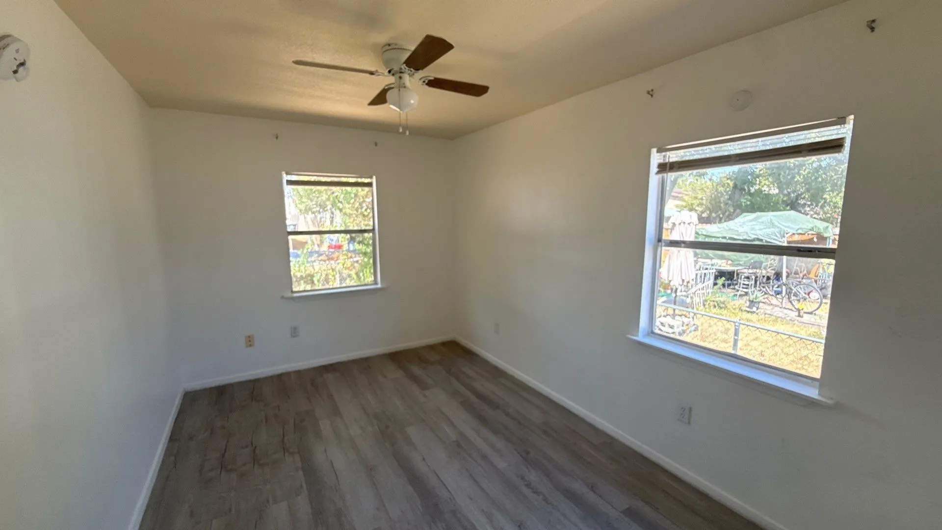 Wood-finish flooring throughout