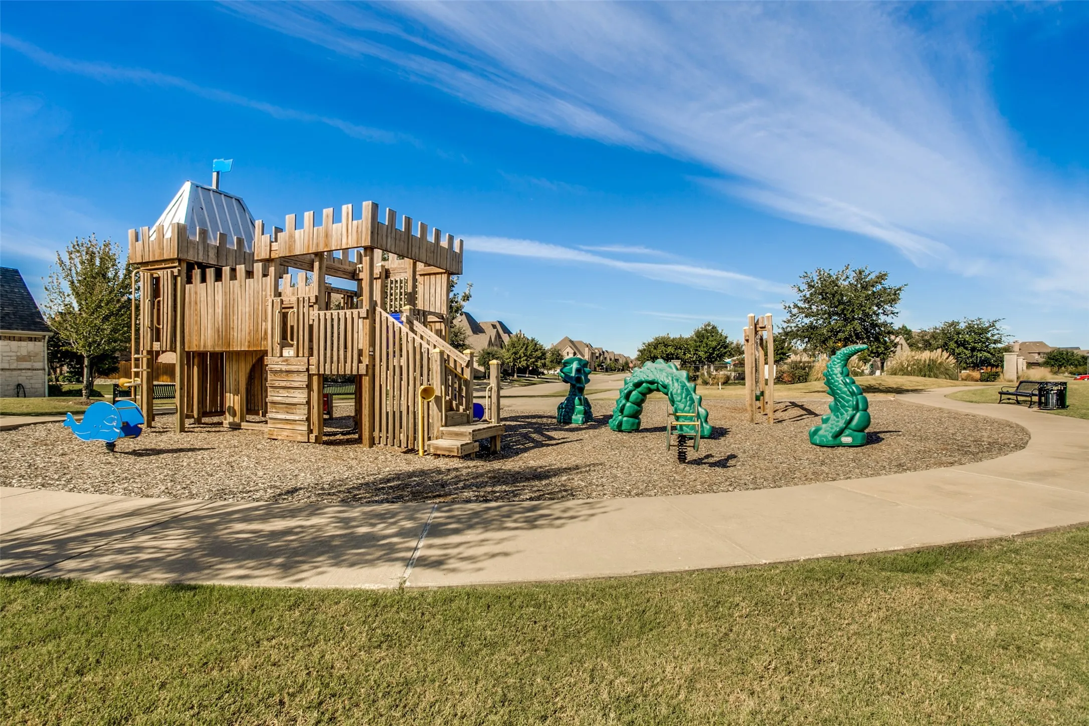 Playground area within walking distance