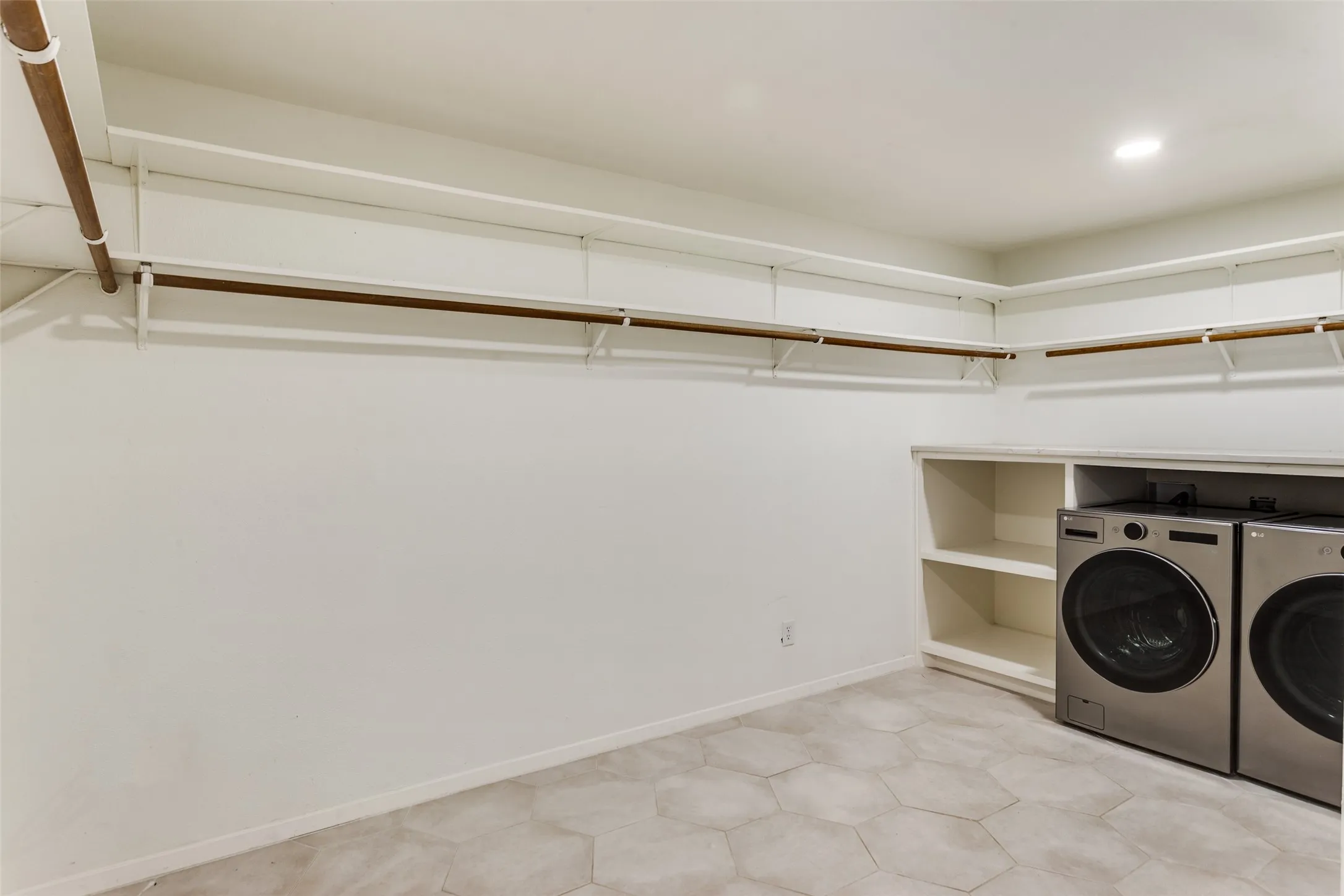 Oversized primary closet