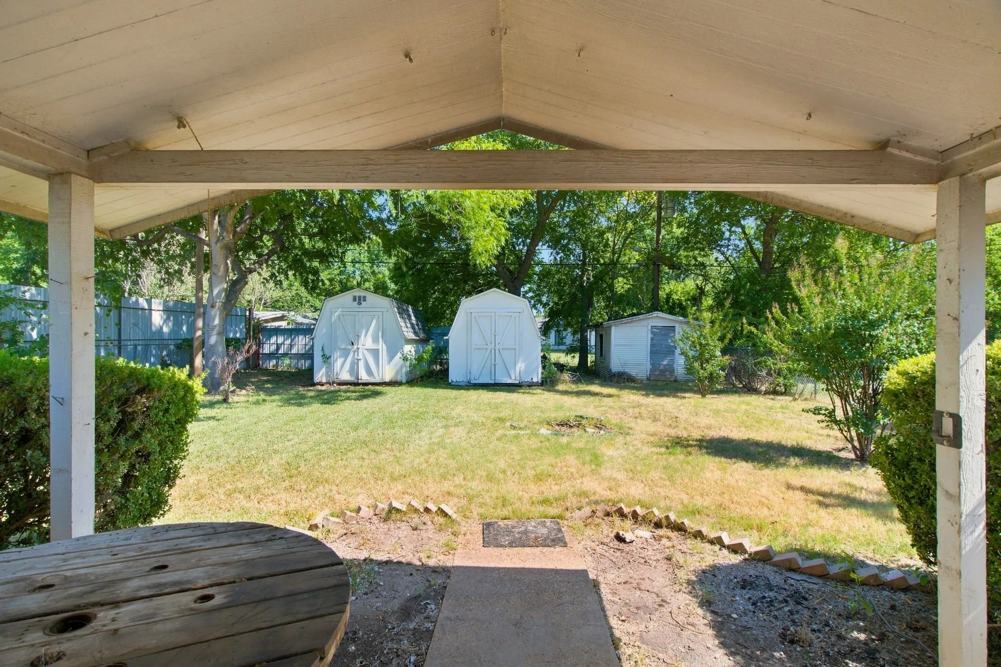 Covered back porch