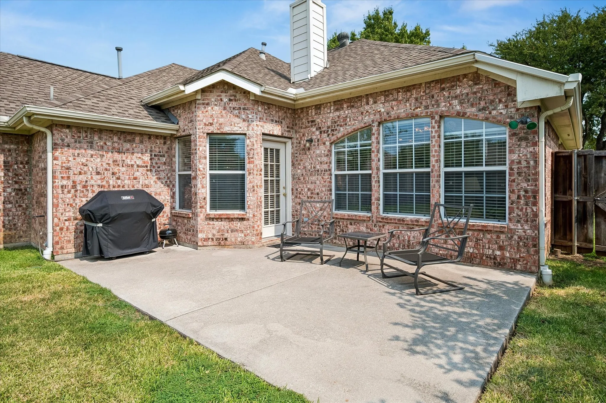 Room for the grill and outdoor entertaining