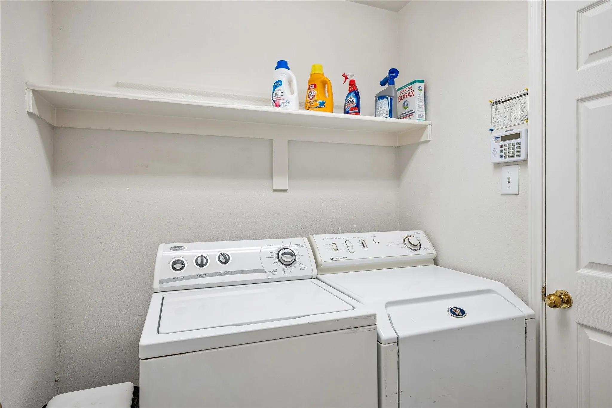 Laundry room right off the kitchen and garage
