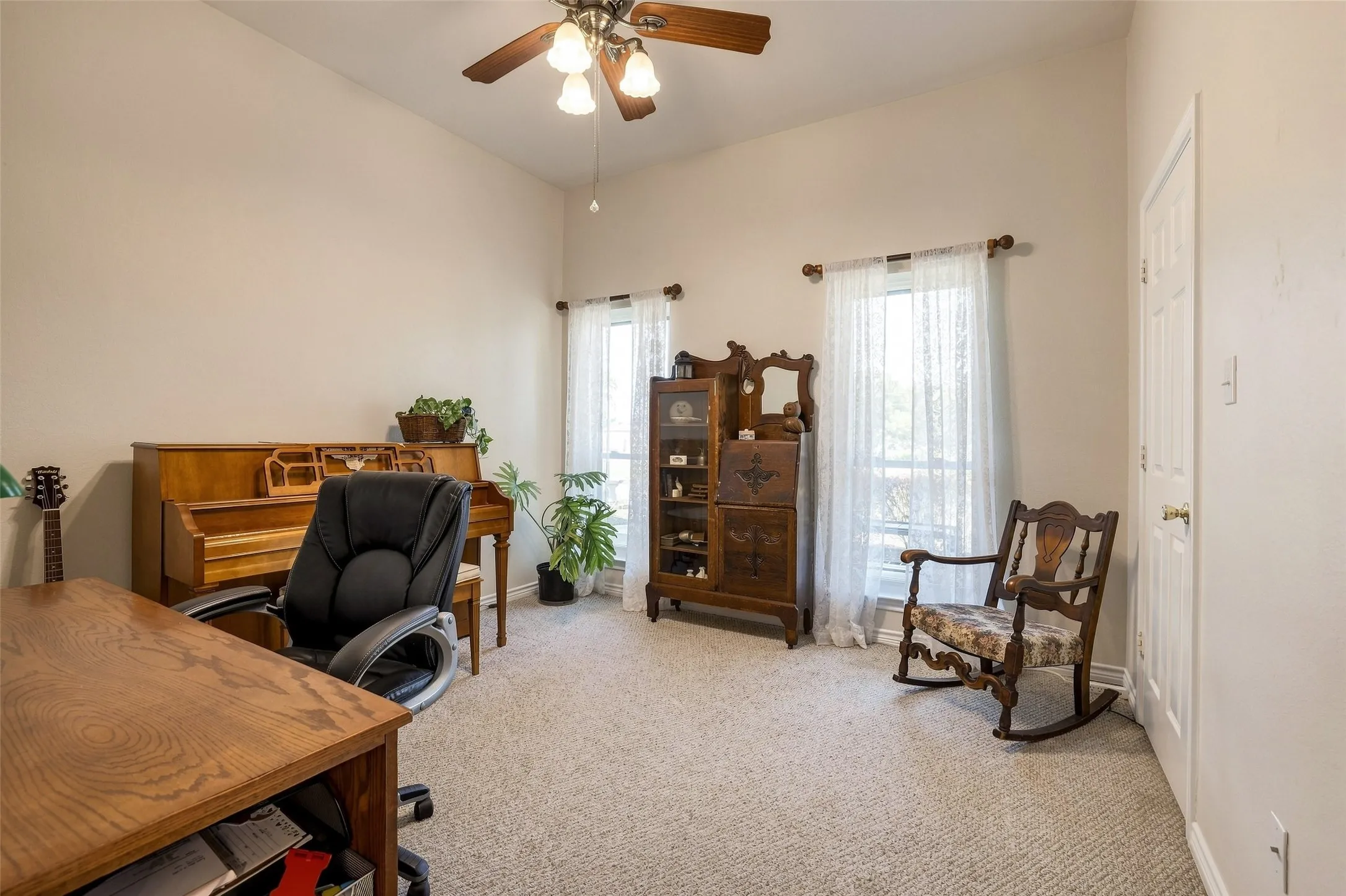 One of the three secondary bedrooms - each one has a walk-in closet