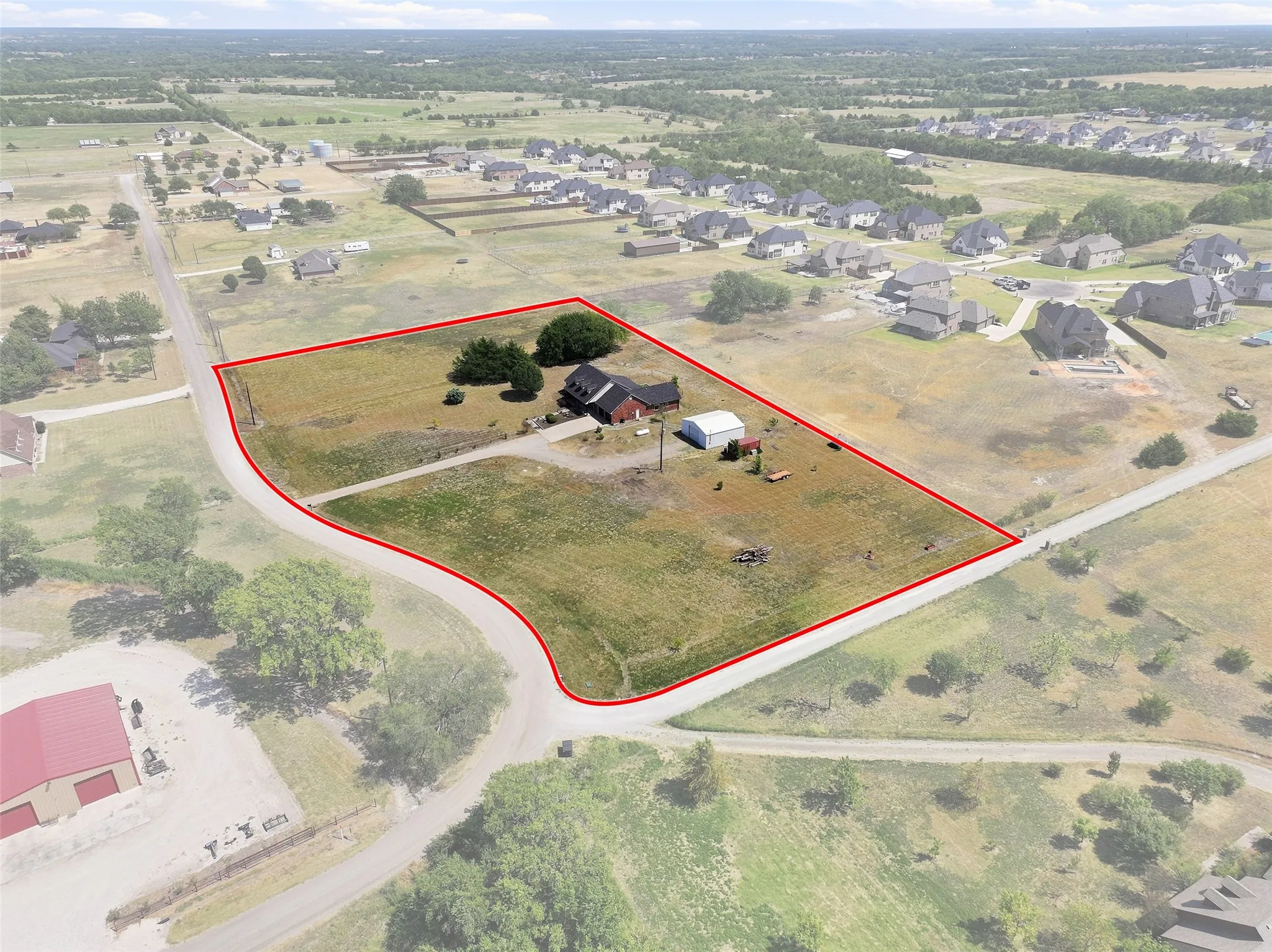 Home is set on a perfectly portioned 4 acre lot