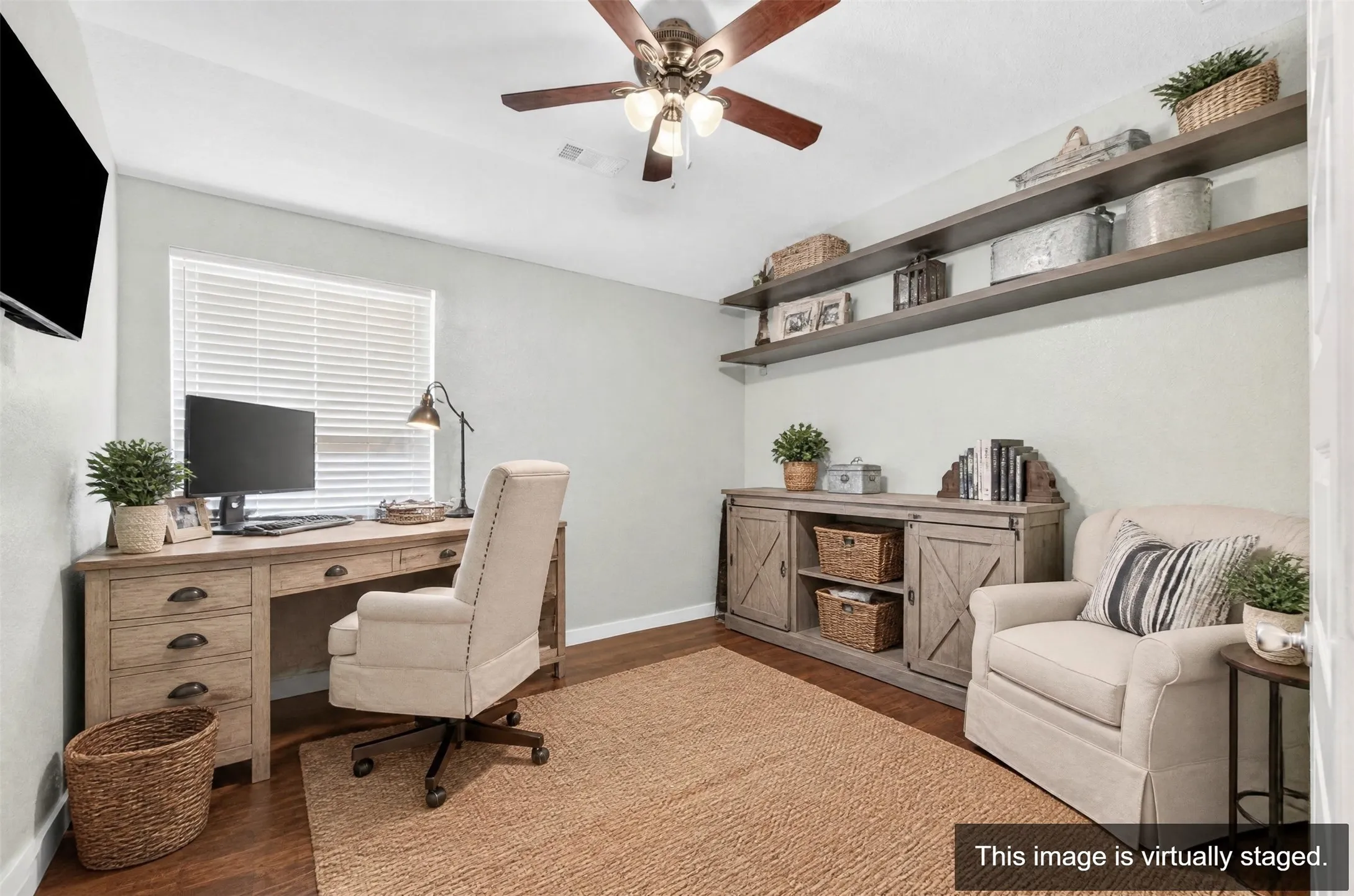 Virtually staged office
