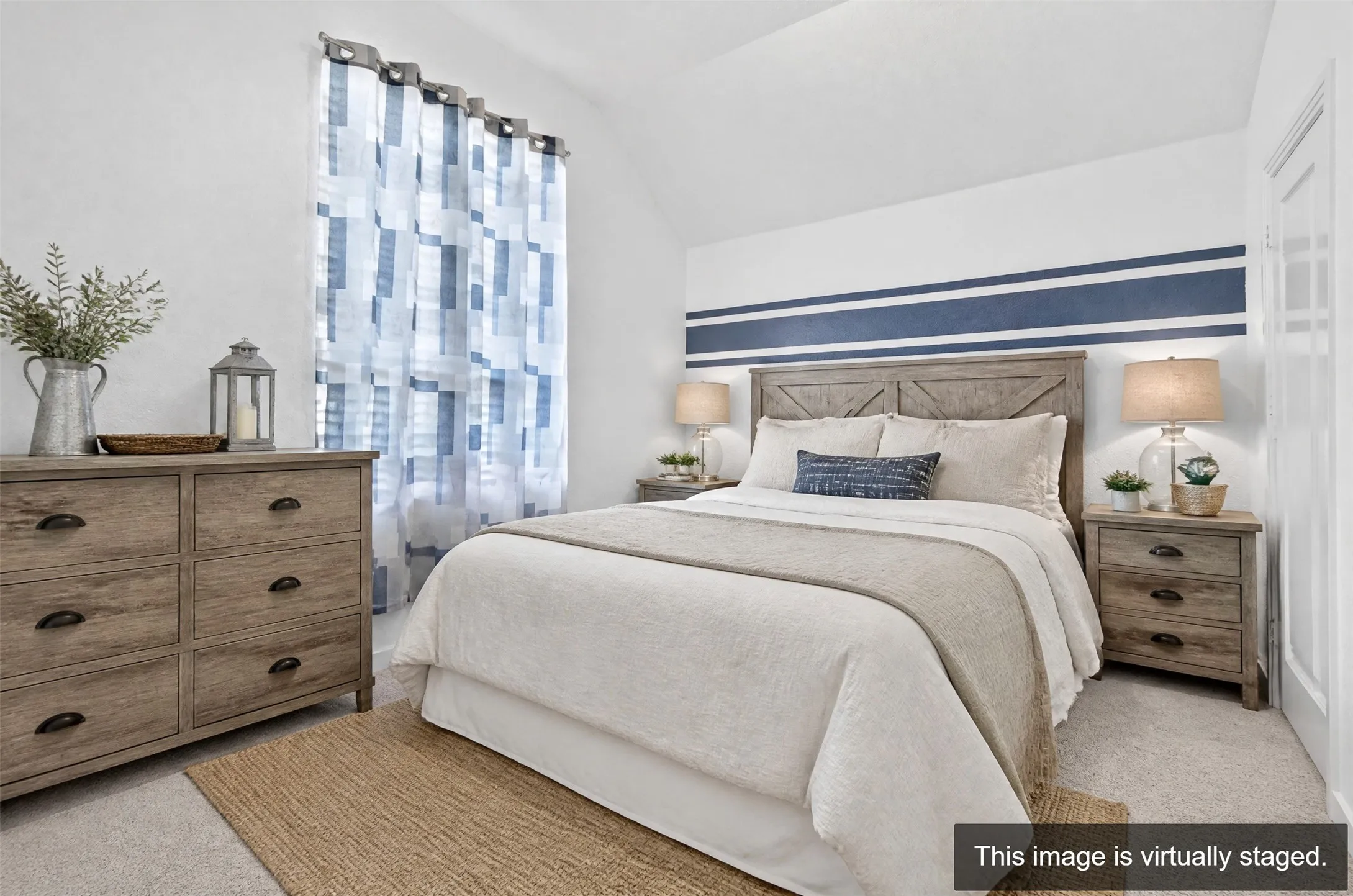 Virtually staged bedroom
