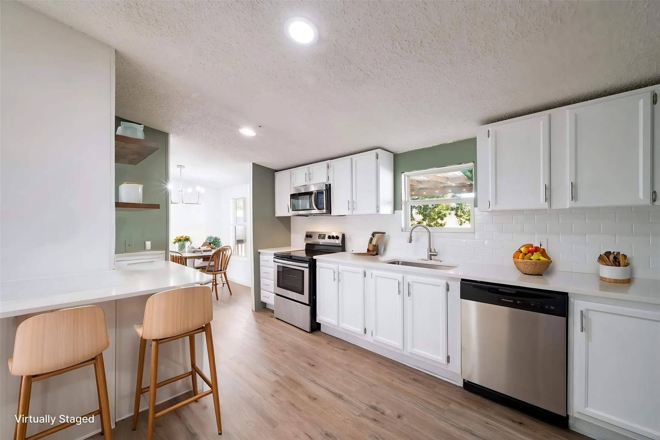 Virtually staged Kitchen